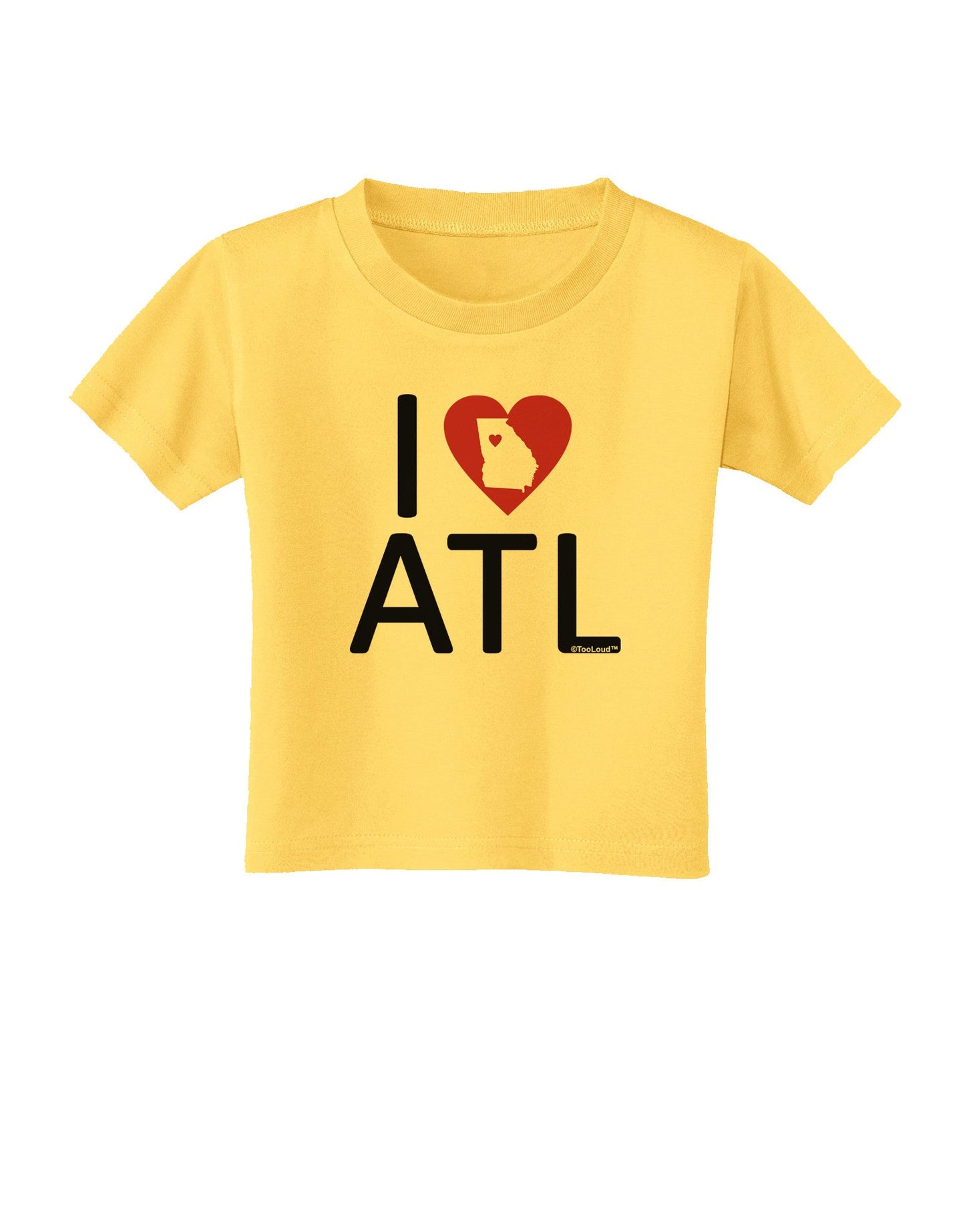 I Heart Atlanta Toddler T-Shirt-Toddler T-Shirt-TooLoud-Yellow-2T-Davson Sales