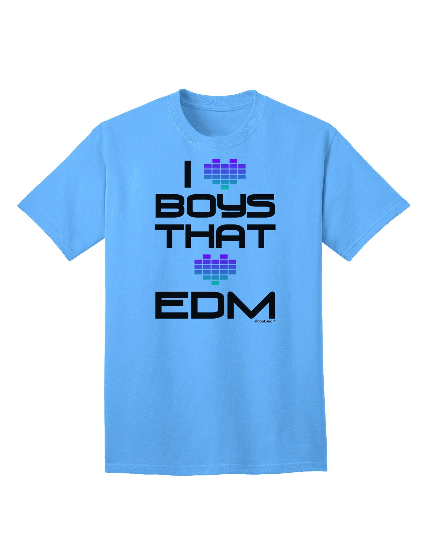 I Heart Boys That Heart EDM Adult T-Shirt-Mens T-Shirt-TooLoud-Aquatic-Blue-Small-Davson Sales