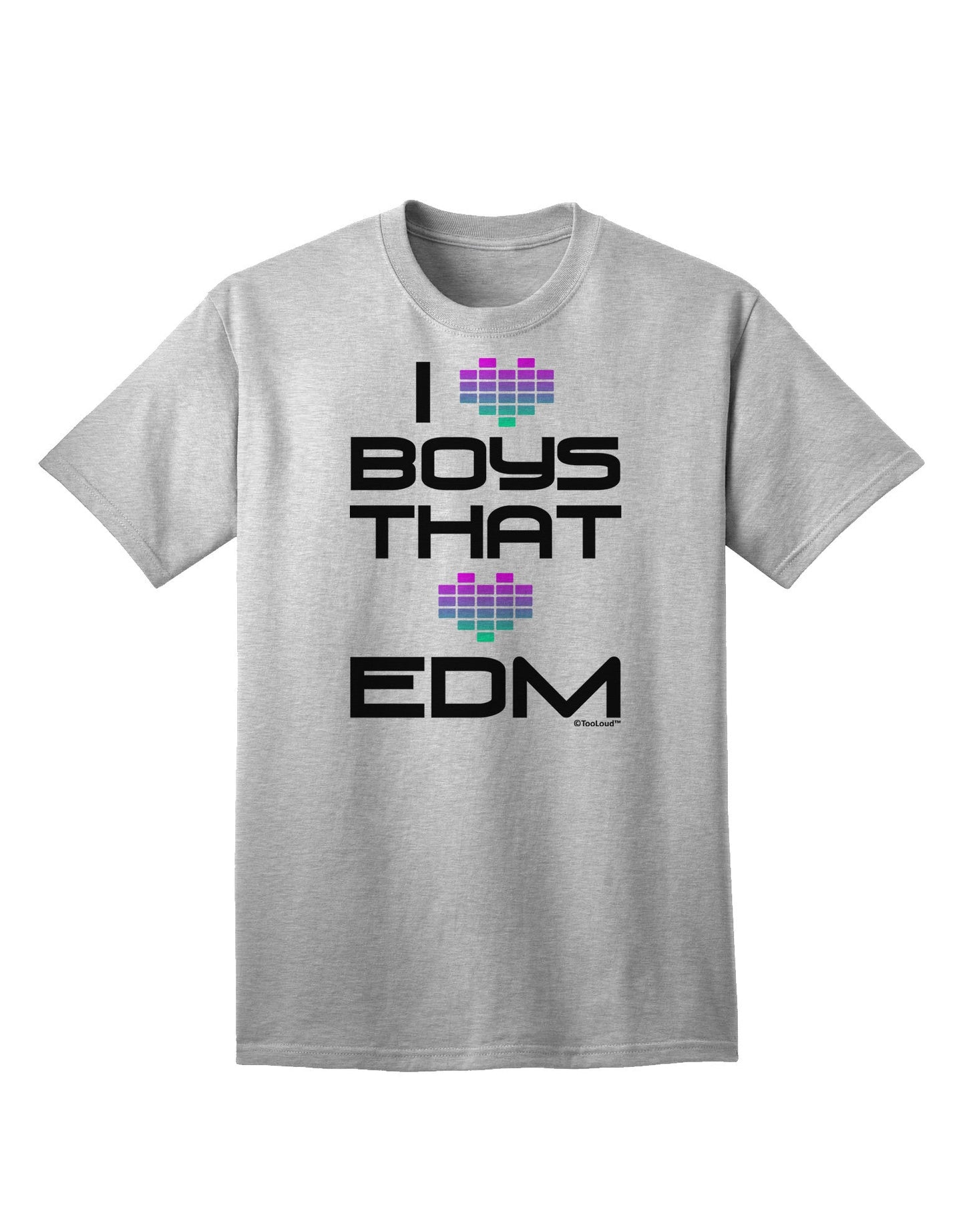 I Heart Boys That Heart EDM Adult T-Shirt-Mens T-Shirt-TooLoud-AshGray-Small-Davson Sales