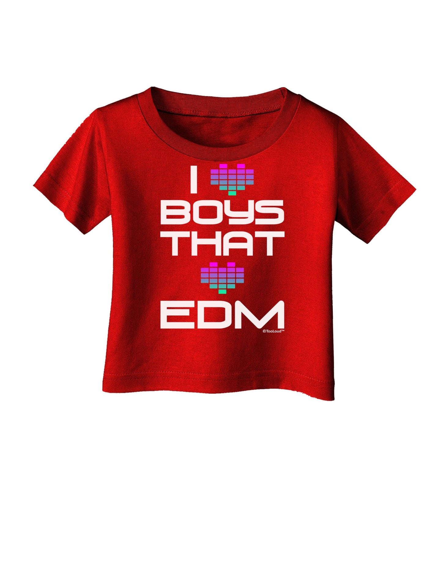 I Heart Boys That Heart EDM Infant T-Shirt Dark-Infant T-Shirt-TooLoud-Red-06-Months-Davson Sales