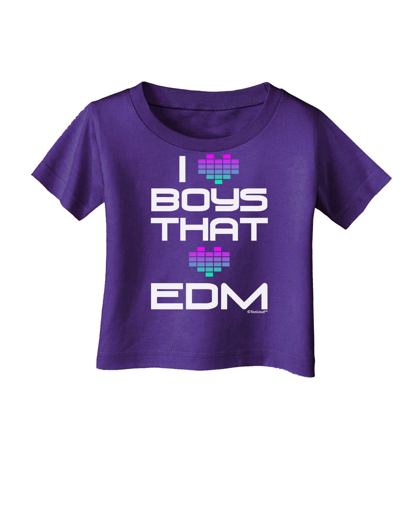 I Heart Boys That Heart EDM Infant T-Shirt Dark-Infant T-Shirt-TooLoud-Purple-06-Months-Davson Sales
