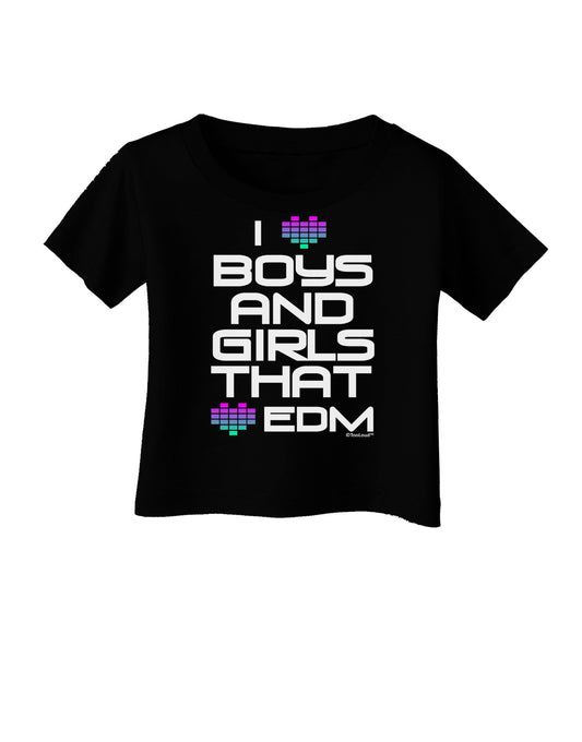 I Heart Boys and Girls That Heart EDM Infant T-Shirt Dark-Infant T-Shirt-TooLoud-Black-06-Months-Davson Sales