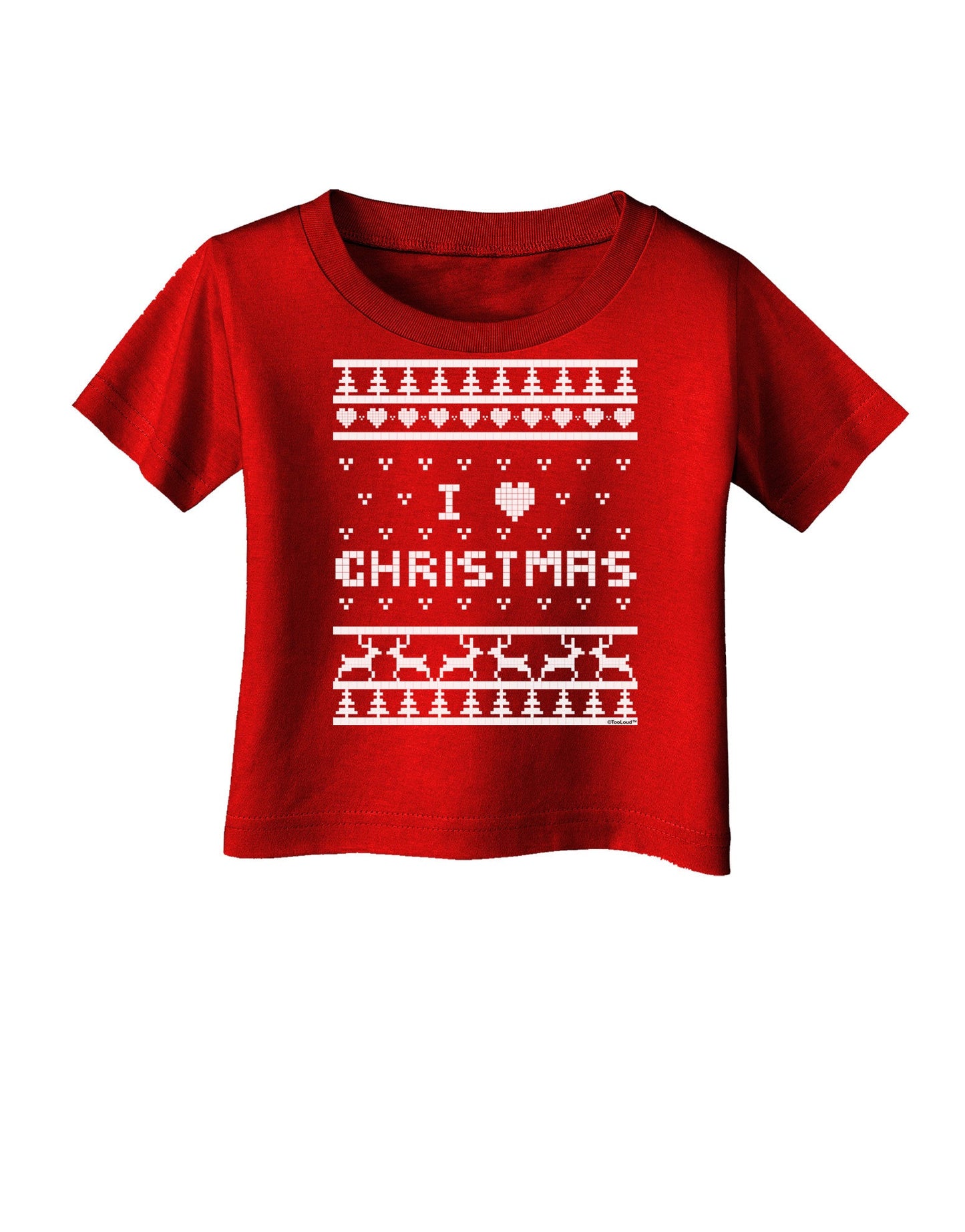 I Heart Christmas Ugly Christmas Sweater Infant T-Shirt Dark-Infant T-Shirt-TooLoud-Clover-Green-06-Months-Davson Sales