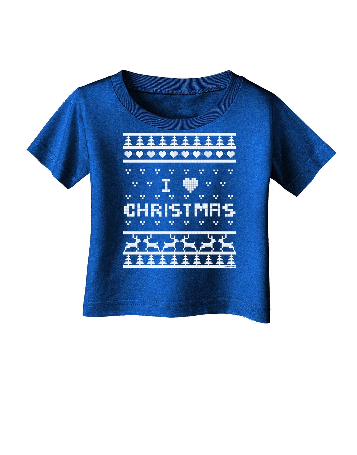 I Heart Christmas Ugly Christmas Sweater Infant T-Shirt Dark-Infant T-Shirt-TooLoud-Red-06-Months-Davson Sales
