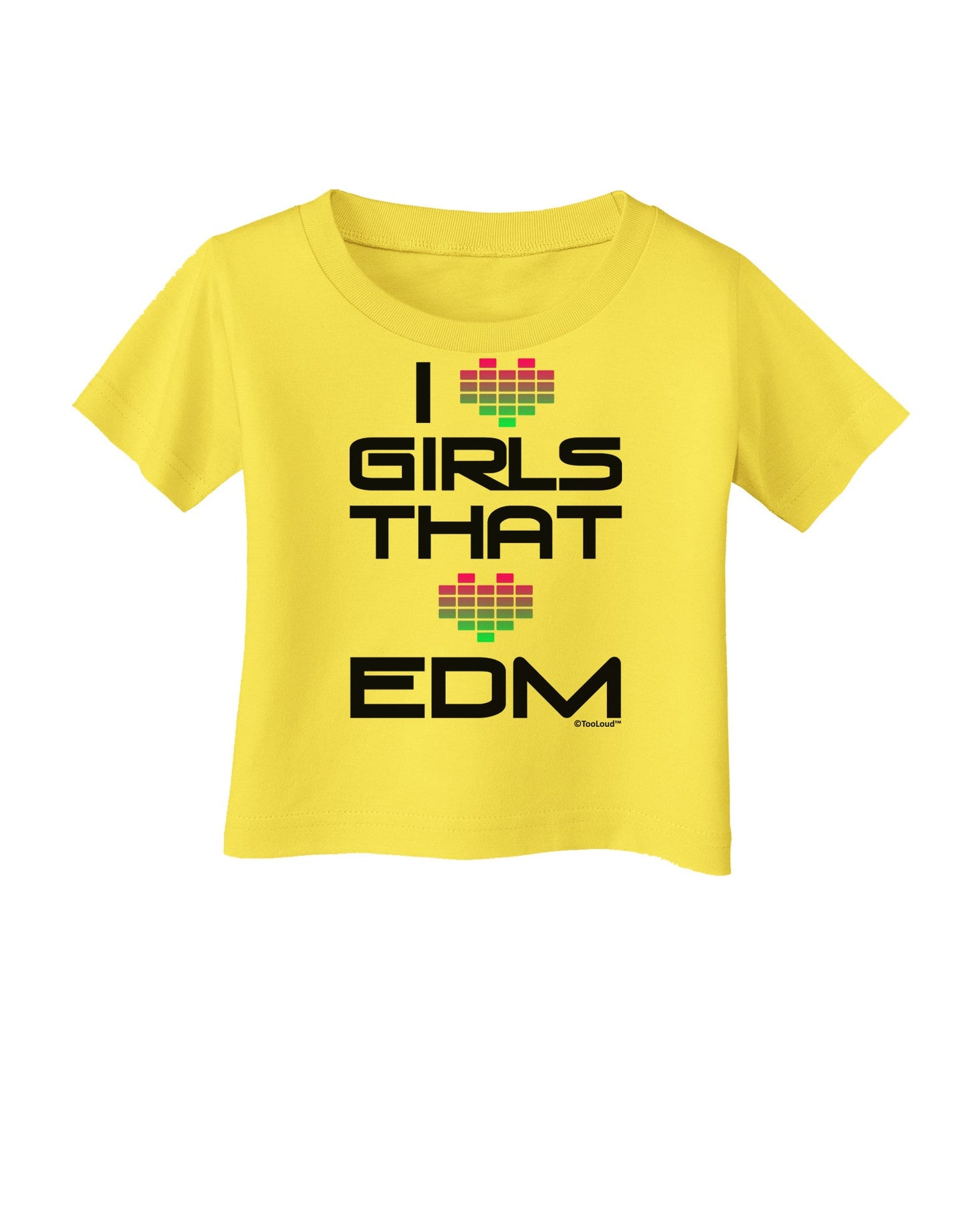 I Heart Girls That Heart EDM Infant T-Shirt-Infant T-Shirt-TooLoud-Yellow-06-Months-Davson Sales