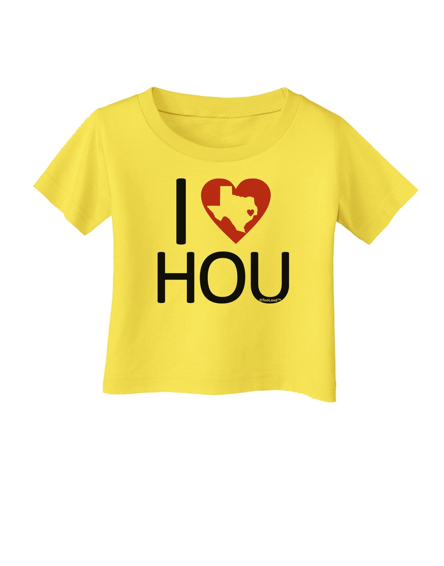 I Heart Houston Infant T-Shirt-Infant T-Shirt-TooLoud-Yellow-06-Months-Davson Sales