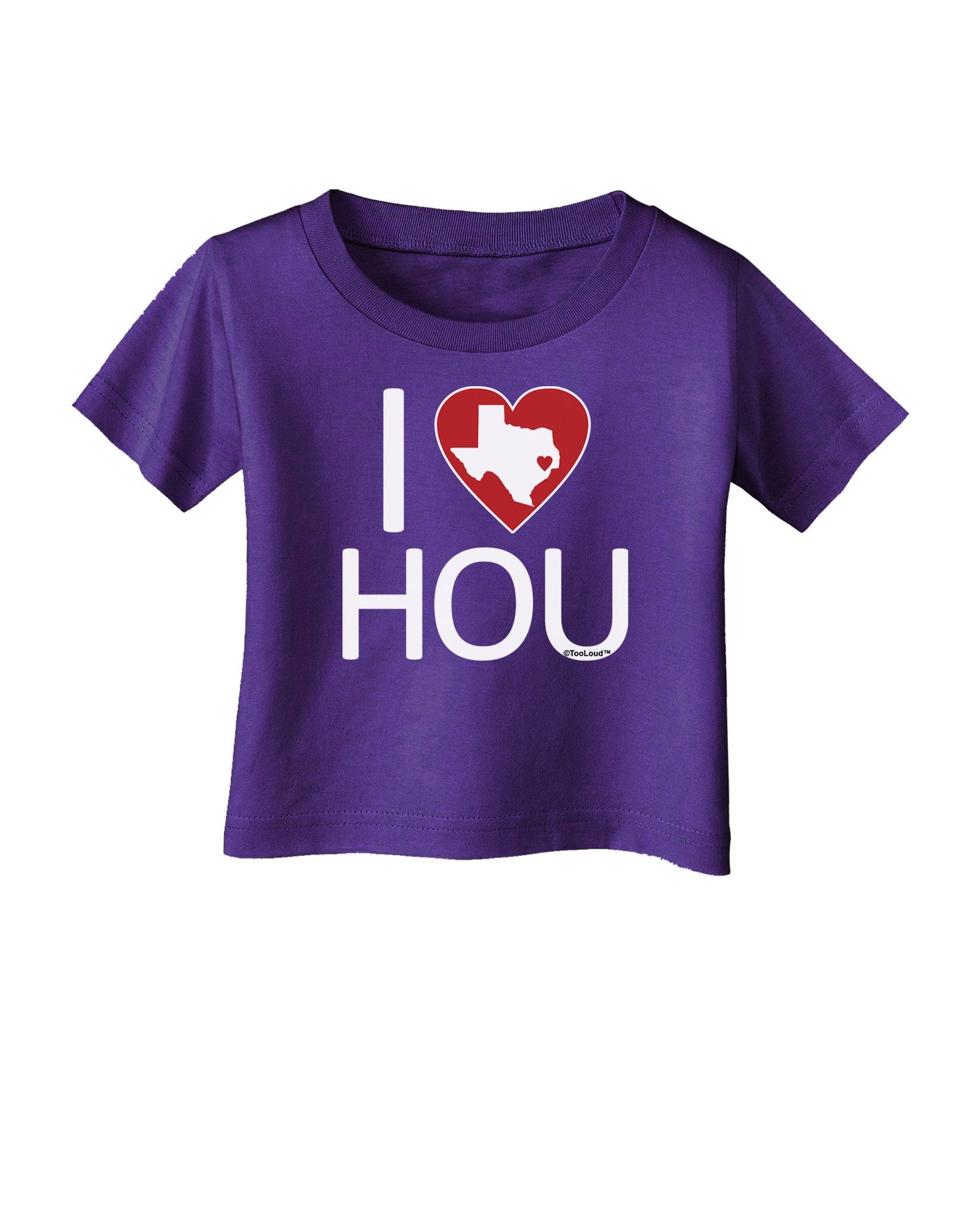 I Heart Houston Infant T-Shirt Dark-Infant T-Shirt-TooLoud-Purple-06-Months-Davson Sales