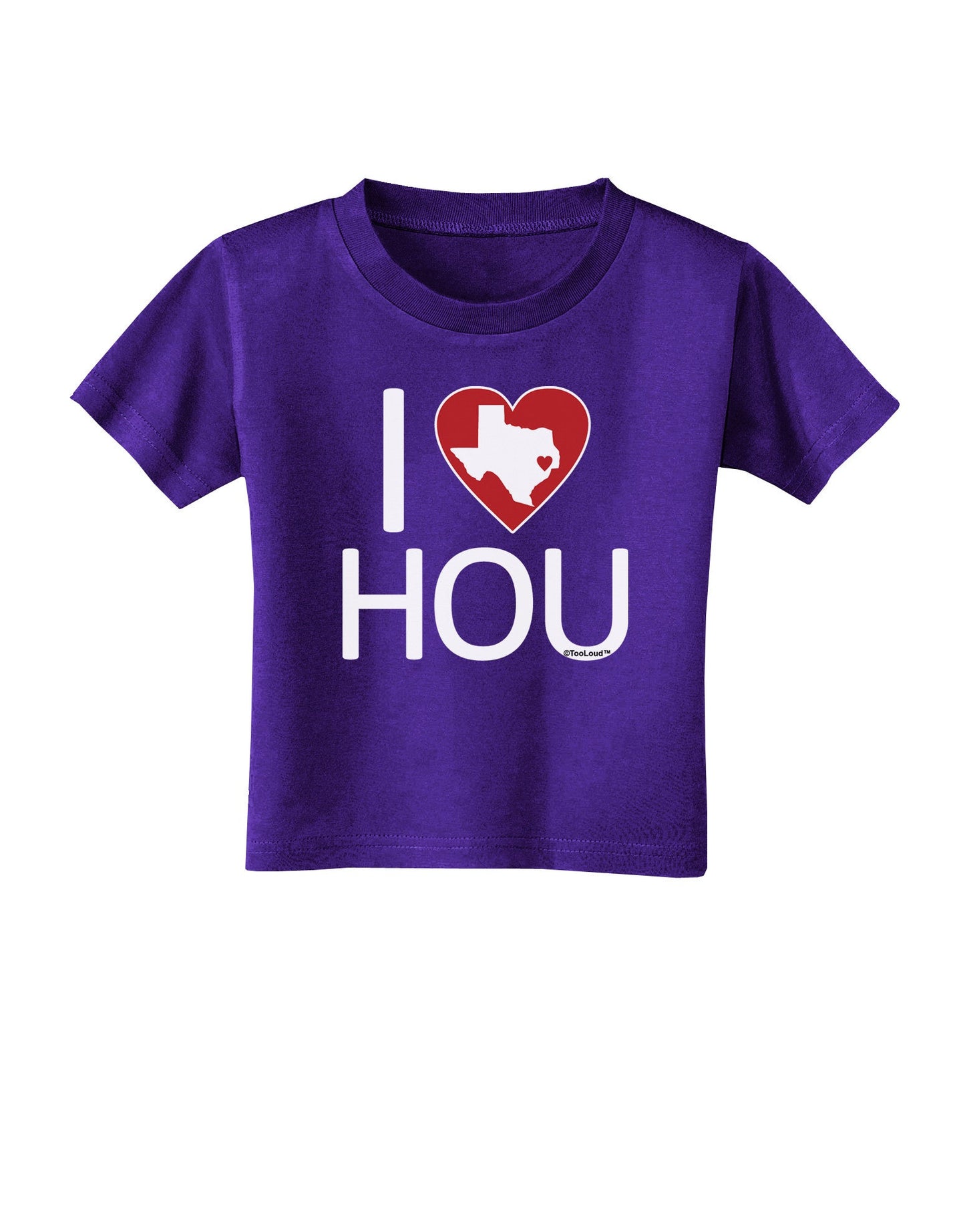 I Heart Houston Toddler T-Shirt Dark-Toddler T-Shirt-TooLoud-Purple-2T-Davson Sales