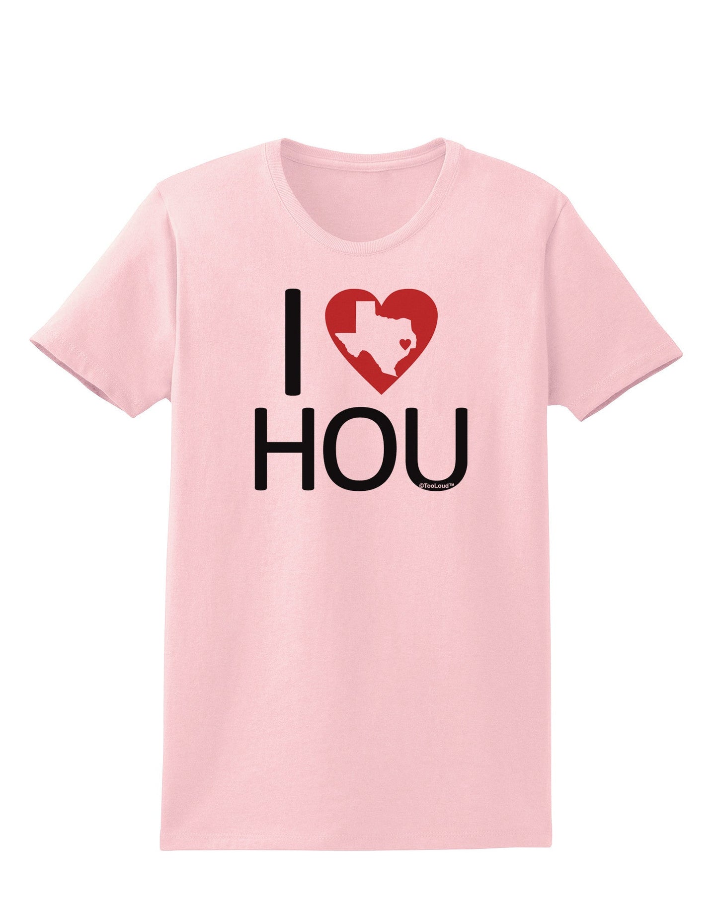 I Heart Houston Womens T-Shirt-Womens T-Shirt-TooLoud-PalePink-X-Small-Davson Sales
