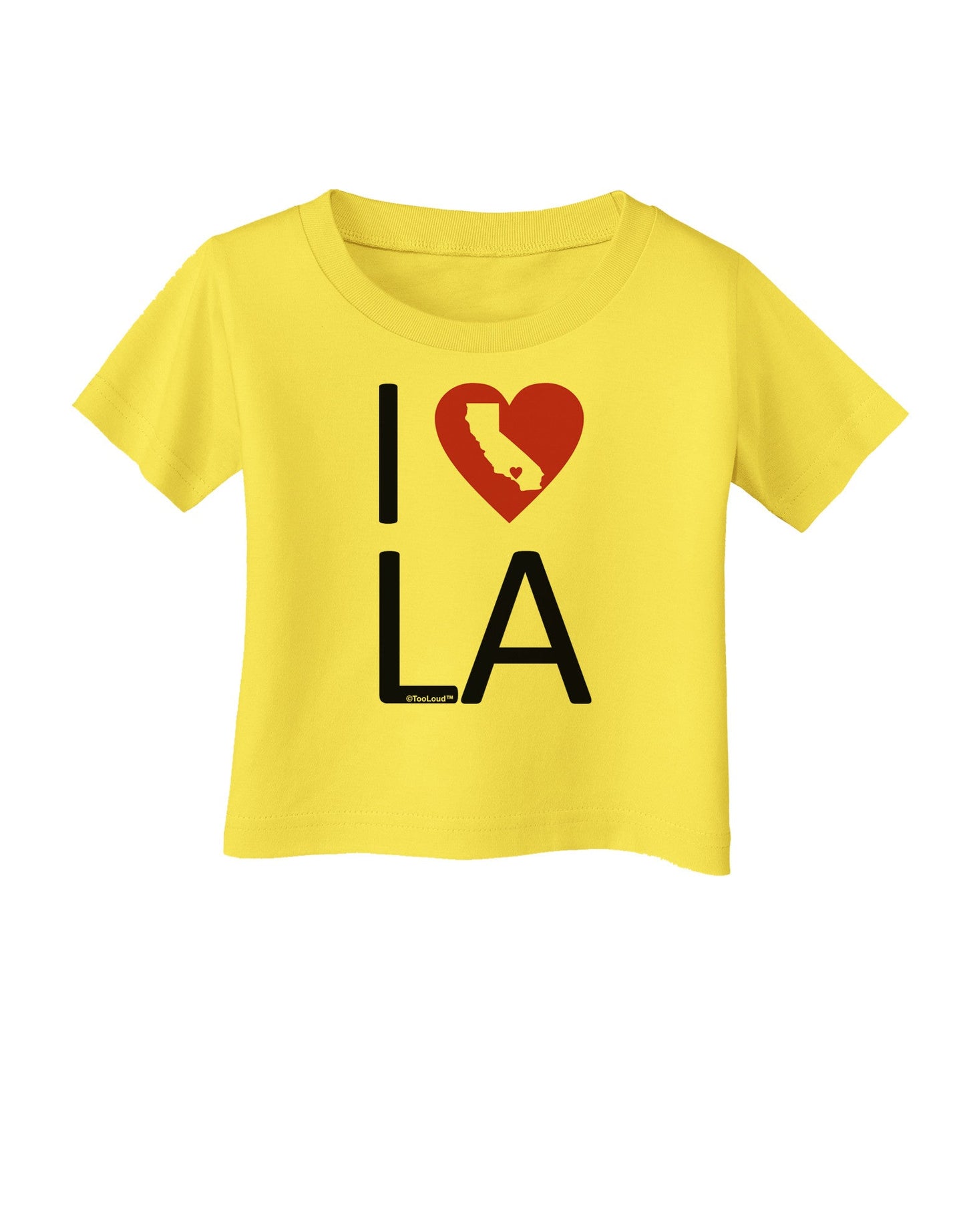 I Heart Los Angeles Infant T-Shirt-Infant T-Shirt-TooLoud-Yellow-06-Months-Davson Sales