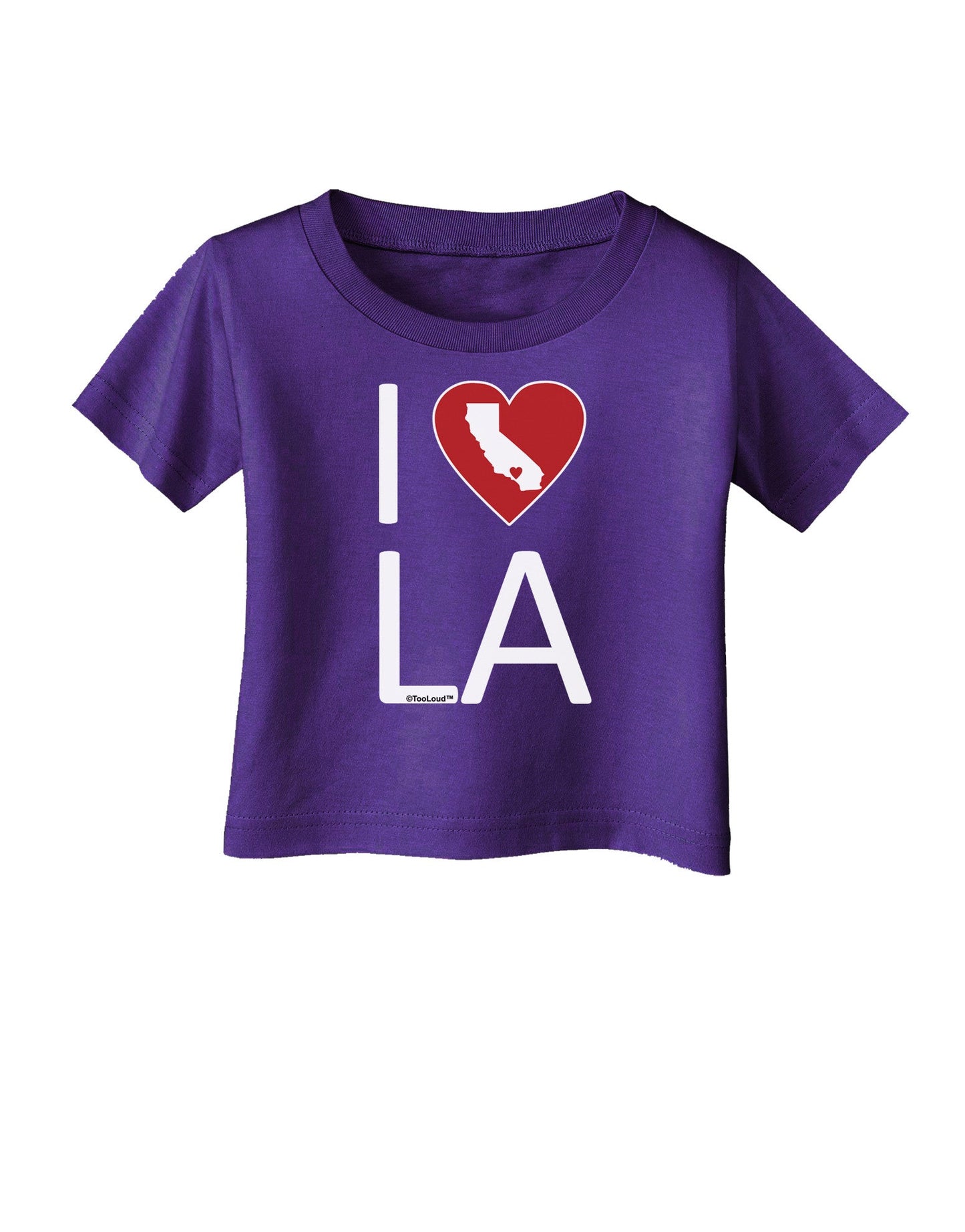 I Heart Los Angeles Infant T-Shirt Dark-Infant T-Shirt-TooLoud-Purple-06-Months-Davson Sales