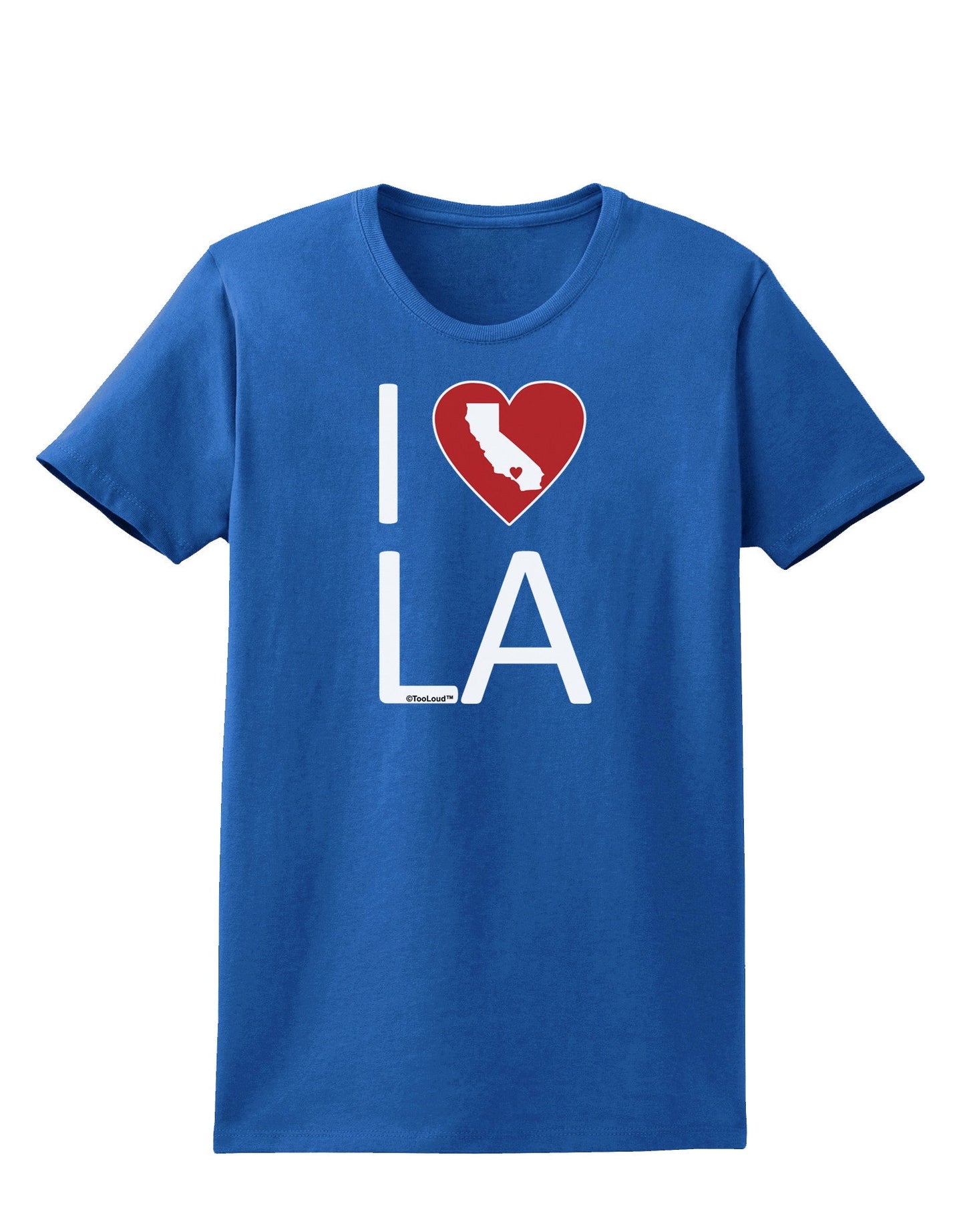 I Heart Los Angeles Womens Dark T-Shirt-Womens T-Shirt-TooLoud-Royal-Blue-X-Small-Davson Sales