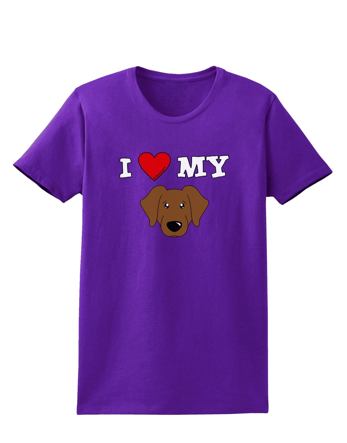 I Heart My - Cute Chocolate Labrador Retriever Dog Womens Dark T-Shirt by TooLoud-Womens T-Shirt-TooLoud-Purple-X-Small-Davson Sales