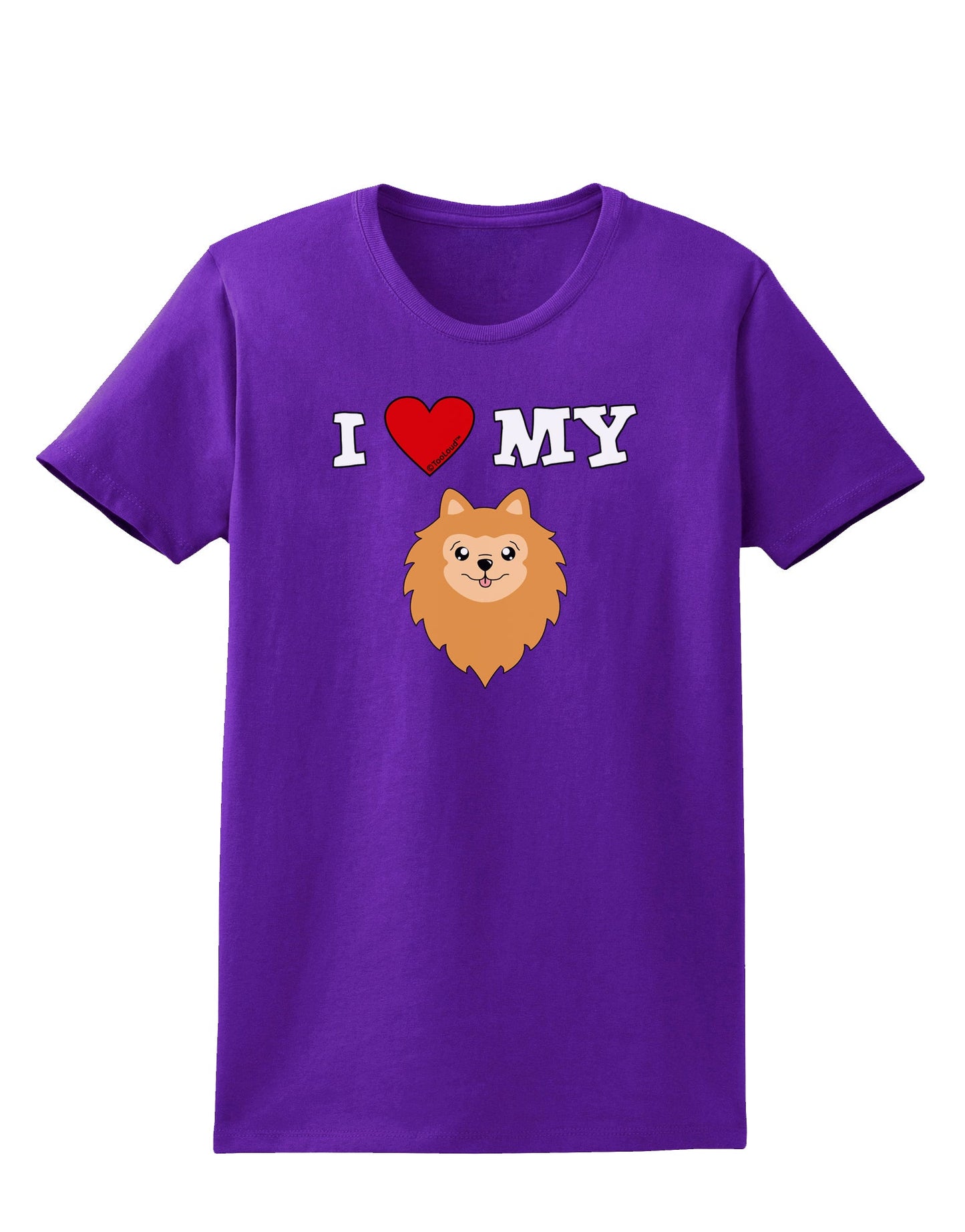 I Heart My - Cute Pomeranian Dog Womens Dark T-Shirt by TooLoud-Womens T-Shirt-TooLoud-Purple-X-Small-Davson Sales
