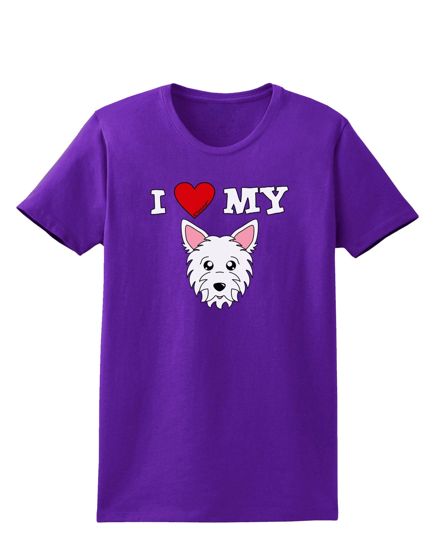 I Heart My - Cute Westie Dog Womens Dark T-Shirt by TooLoud-Womens T-Shirt-TooLoud-Purple-X-Small-Davson Sales