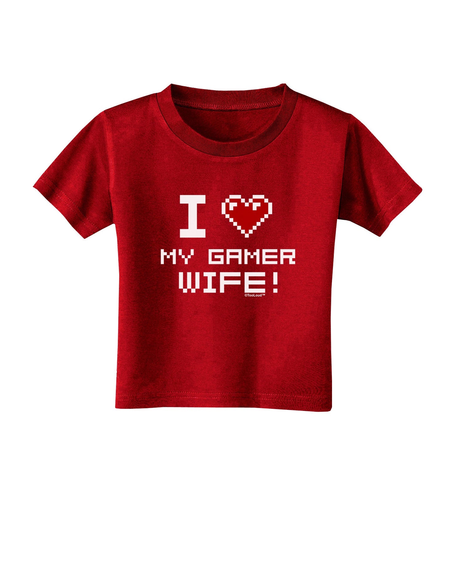 I Heart My Gamer Wife Toddler T-Shirt Dark-Toddler T-Shirt-TooLoud-Red-2T-Davson Sales