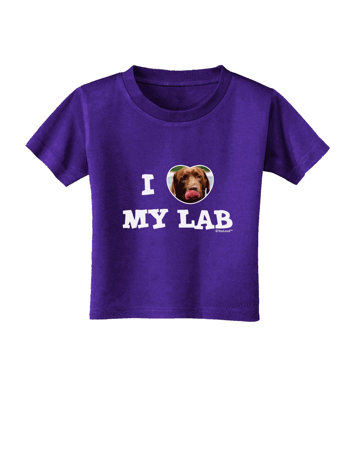 I Heart My Lab Toddler T-Shirt Dark-Toddler T-Shirt-TooLoud-Purple-2T-Davson Sales