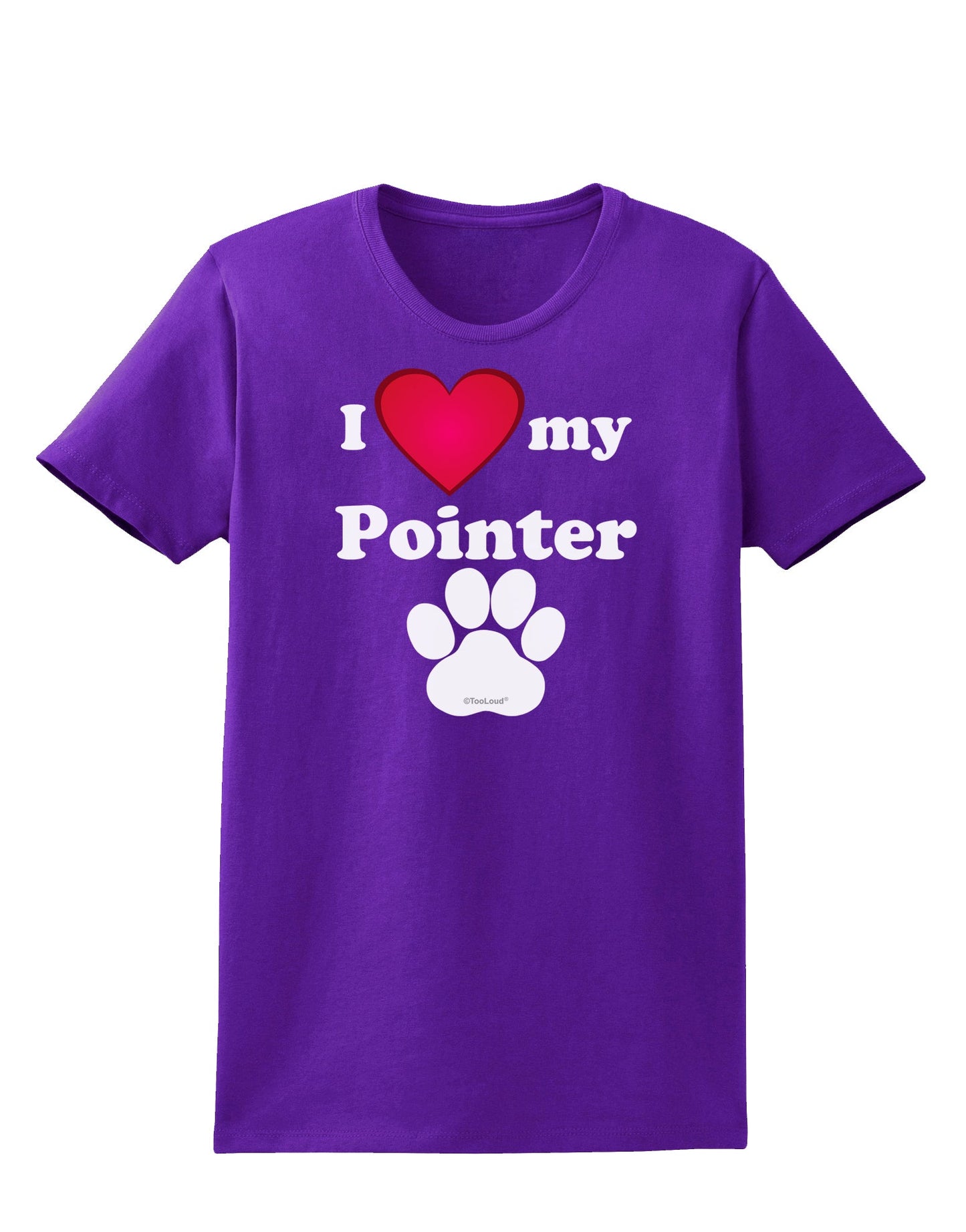I Heart My Pointer Womens Dark T-Shirt by TooLoud-TooLoud-Purple-X-Small-Davson Sales