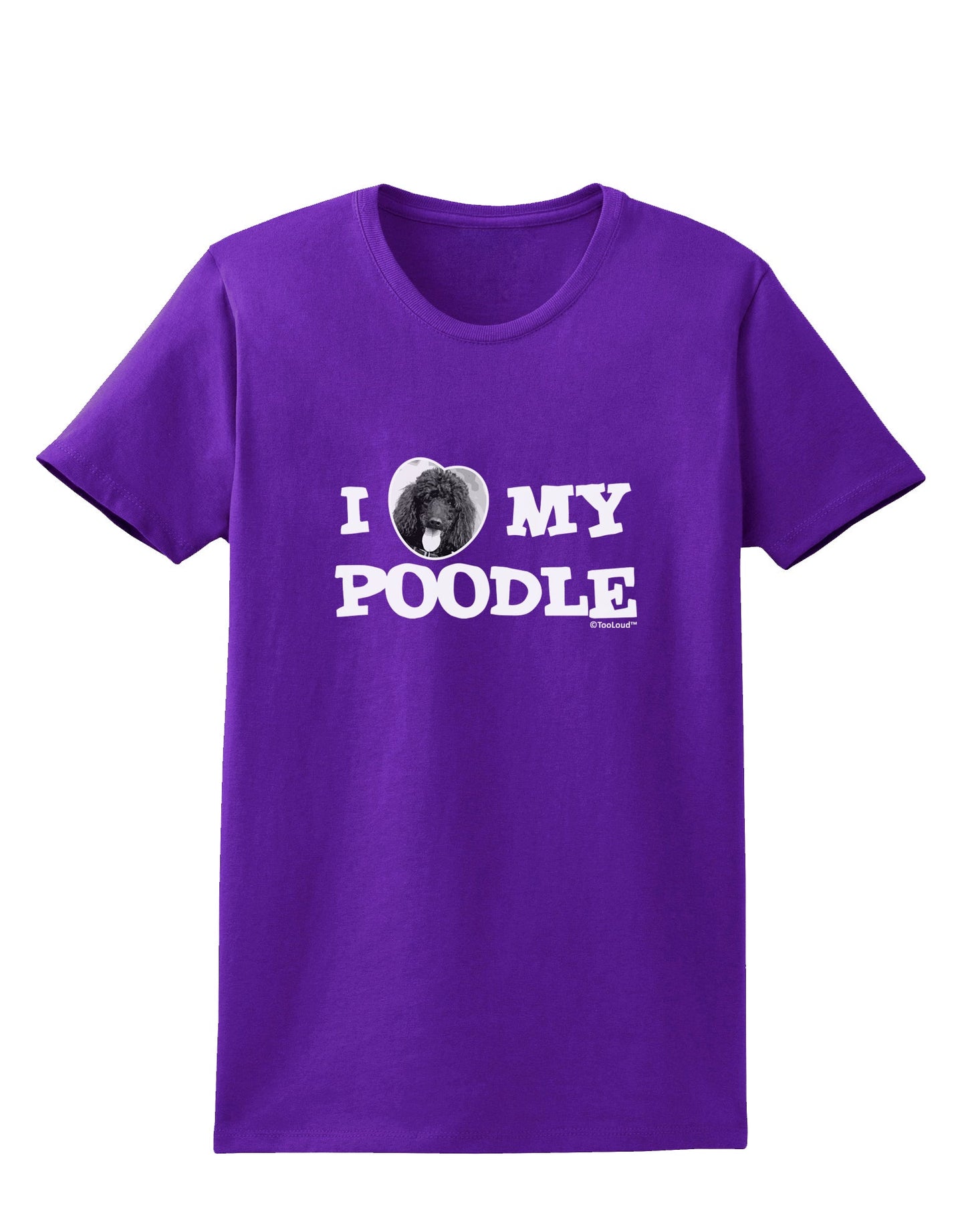 I Heart My Poodle Womens Dark T-Shirt by TooLoud-Womens T-Shirt-TooLoud-Purple-X-Small-Davson Sales