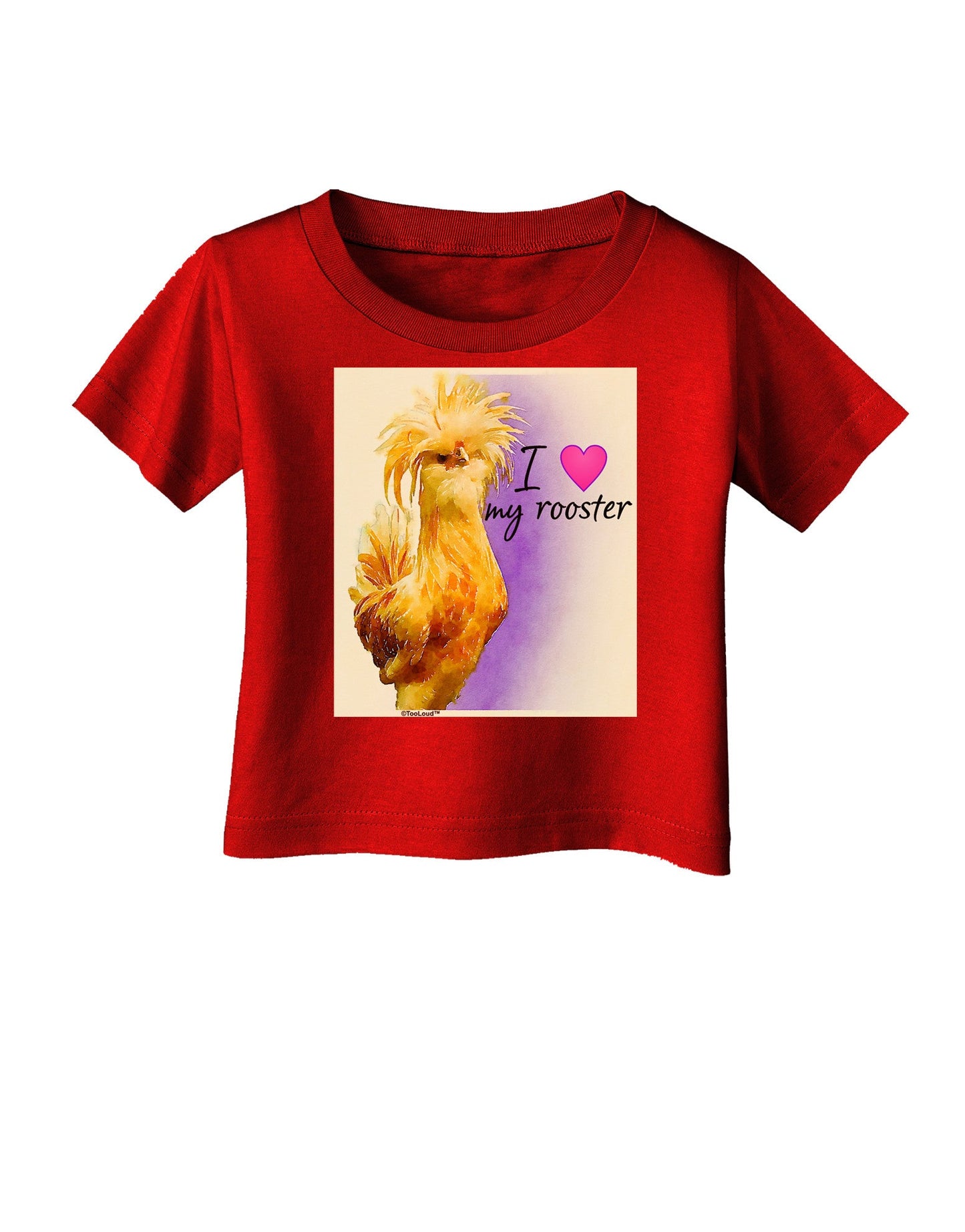 I Heart My Rooster Infant T-Shirt Dark-Infant T-Shirt-TooLoud-Red-06-Months-Davson Sales