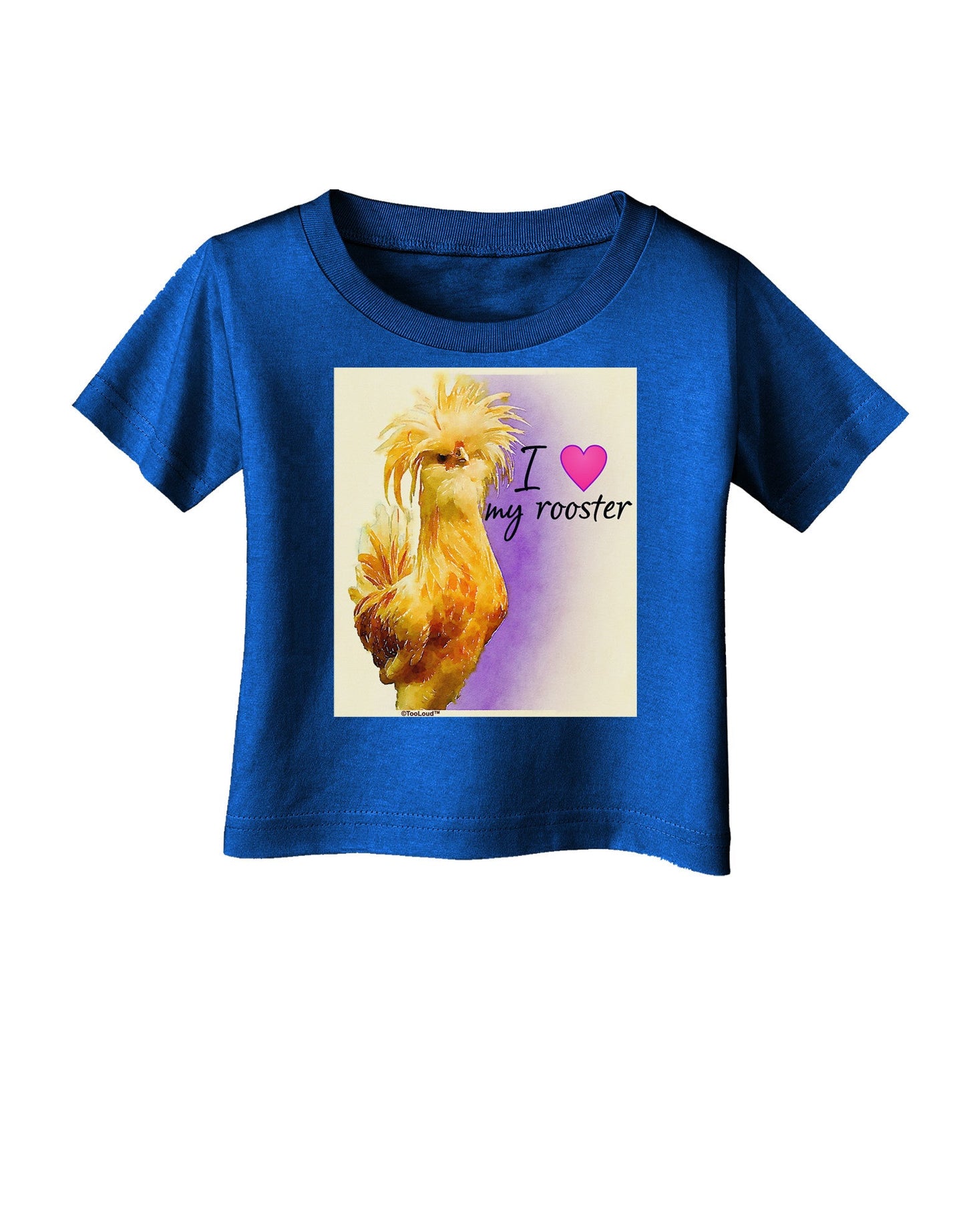 I Heart My Rooster Infant T-Shirt Dark-Infant T-Shirt-TooLoud-Royal-Blue-06-Months-Davson Sales