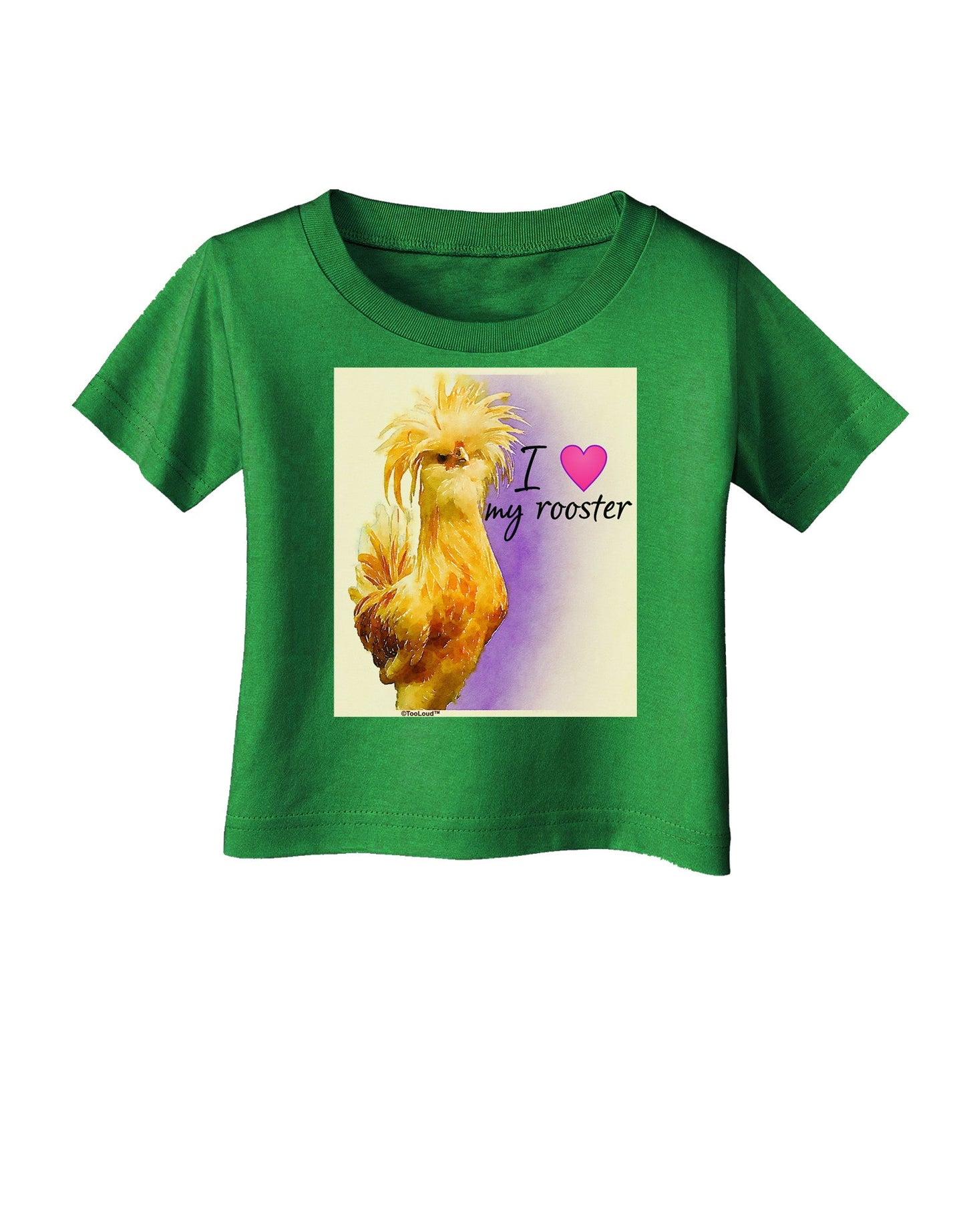 I Heart My Rooster Infant T-Shirt Dark-Infant T-Shirt-TooLoud-Clover-Green-06-Months-Davson Sales