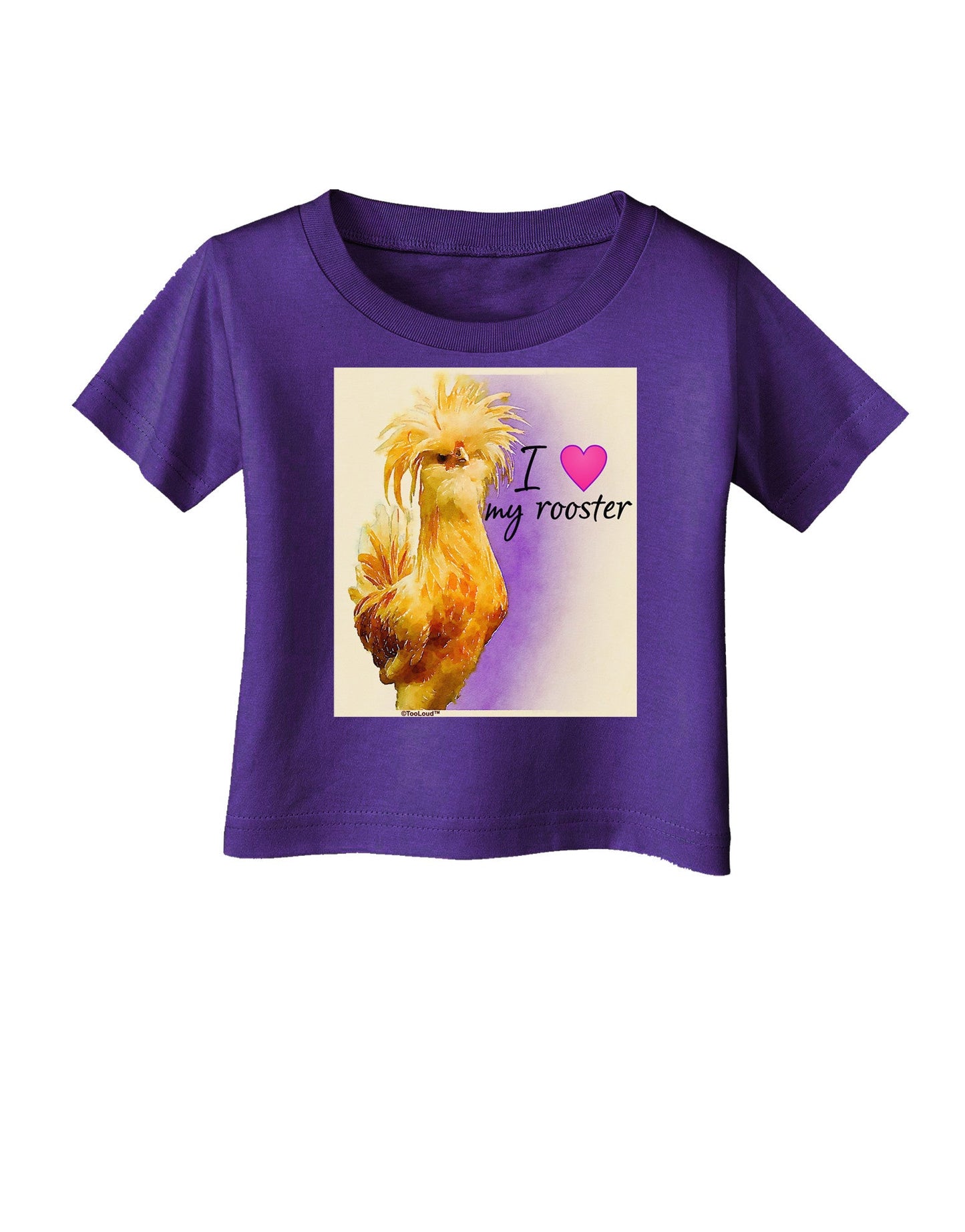 I Heart My Rooster Infant T-Shirt Dark-Infant T-Shirt-TooLoud-Purple-06-Months-Davson Sales