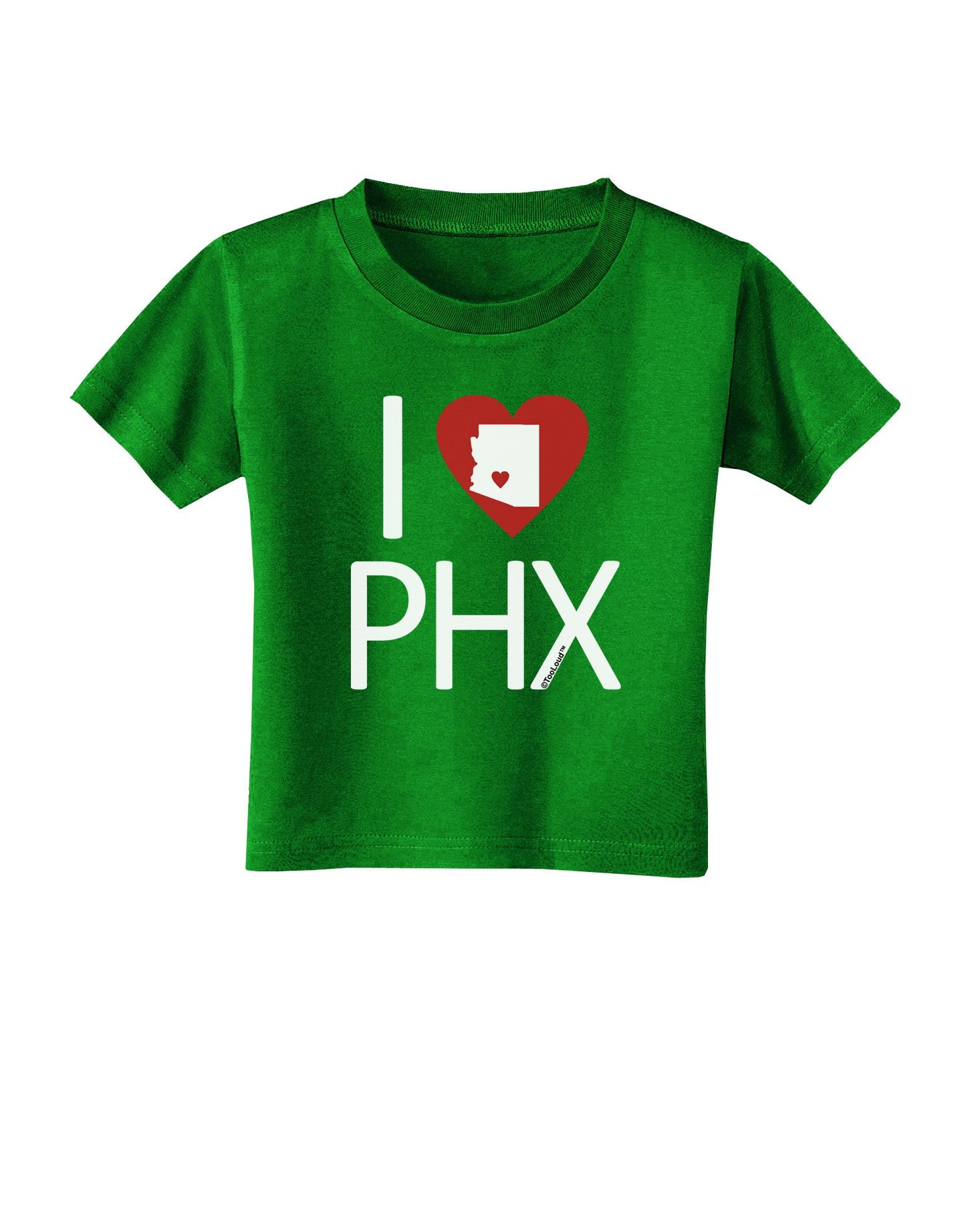I Heart Phoenix Toddler T-Shirt Dark-Toddler T-Shirt-TooLoud-Clover-Green-2T-Davson Sales