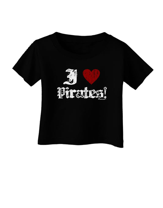 I Heart Pirates Infant T-Shirt Dark-Infant T-Shirt-TooLoud-Black-06-Months-Davson Sales