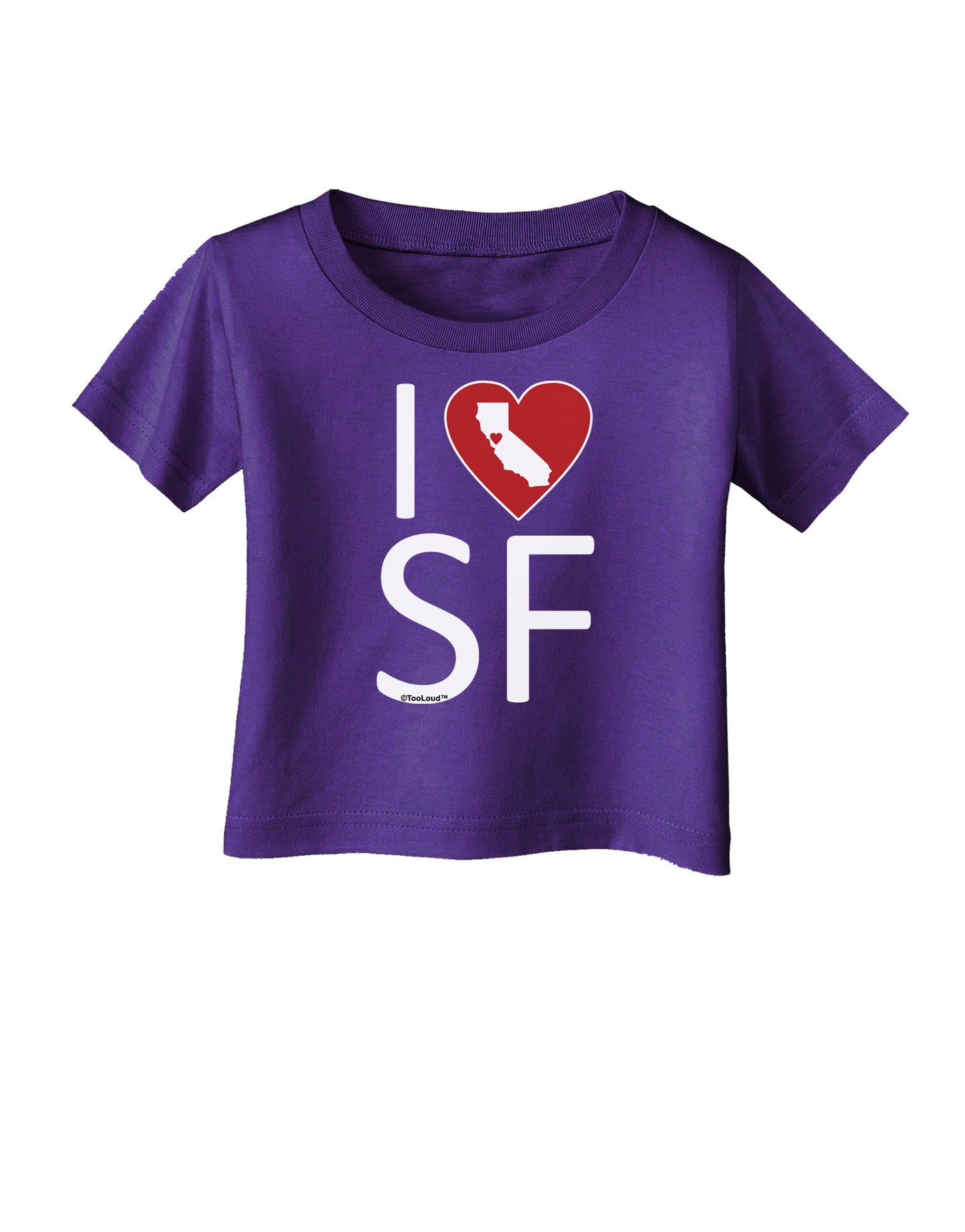 I Heart San Francisco Infant T-Shirt Dark-Infant T-Shirt-TooLoud-Purple-06-Months-Davson Sales