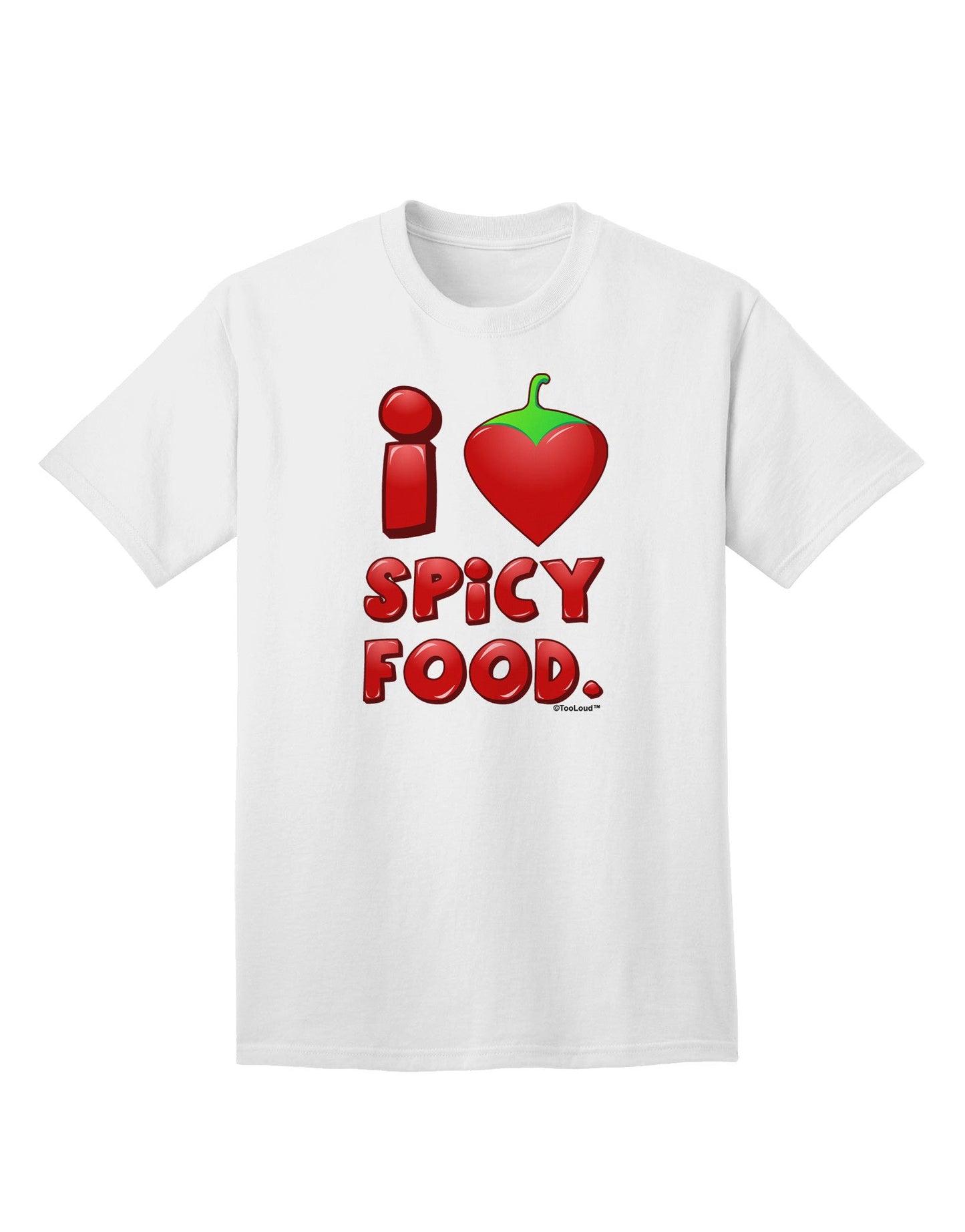 I Heart Spicy Food Adult T-Shirt-Mens T-Shirt-TooLoud-White-Small-Davson Sales