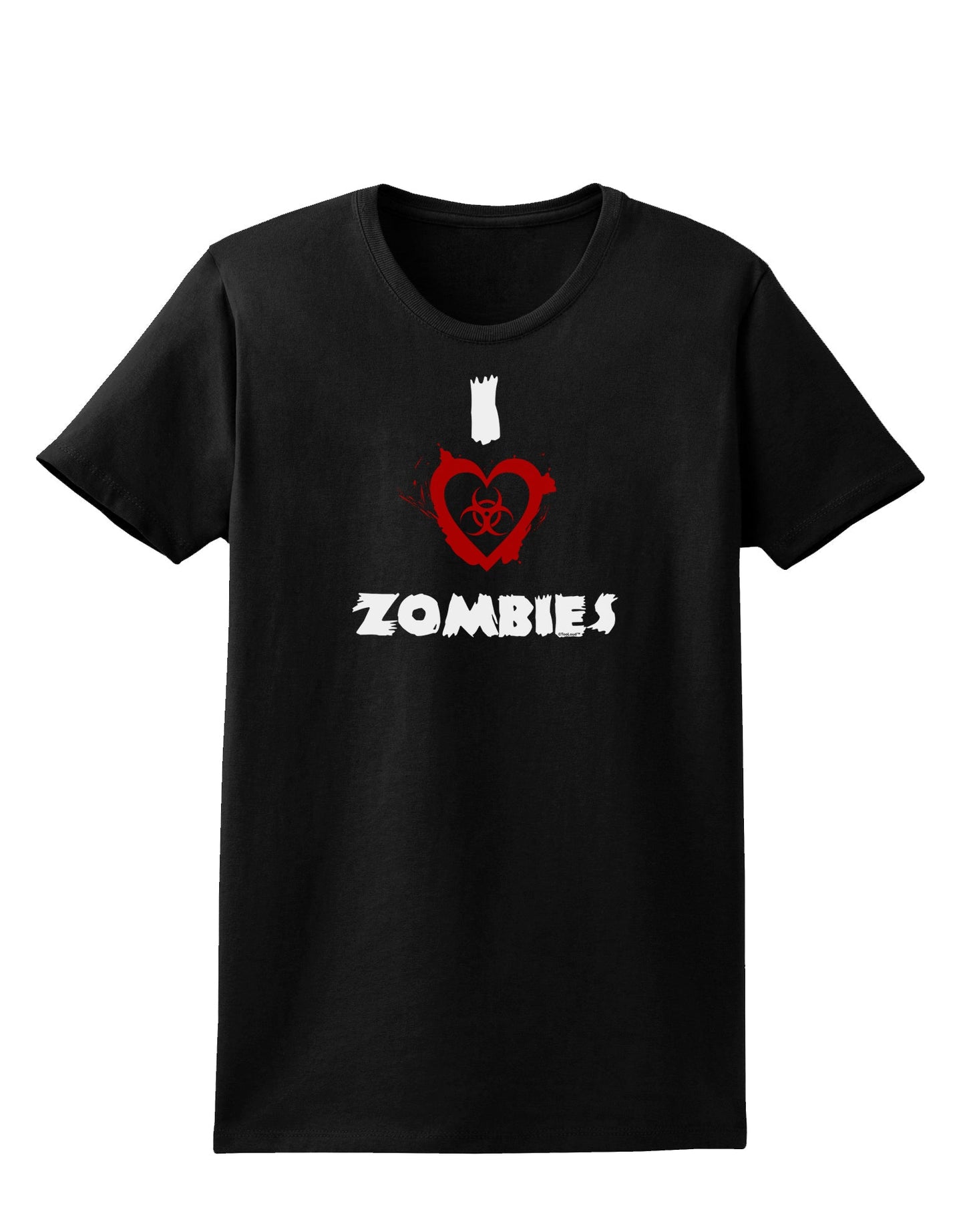 I Heart Zombies - Bio Hazard Heart Womens Dark T-Shirt-Womens T-Shirt-TooLoud-Black-X-Small-Davson Sales