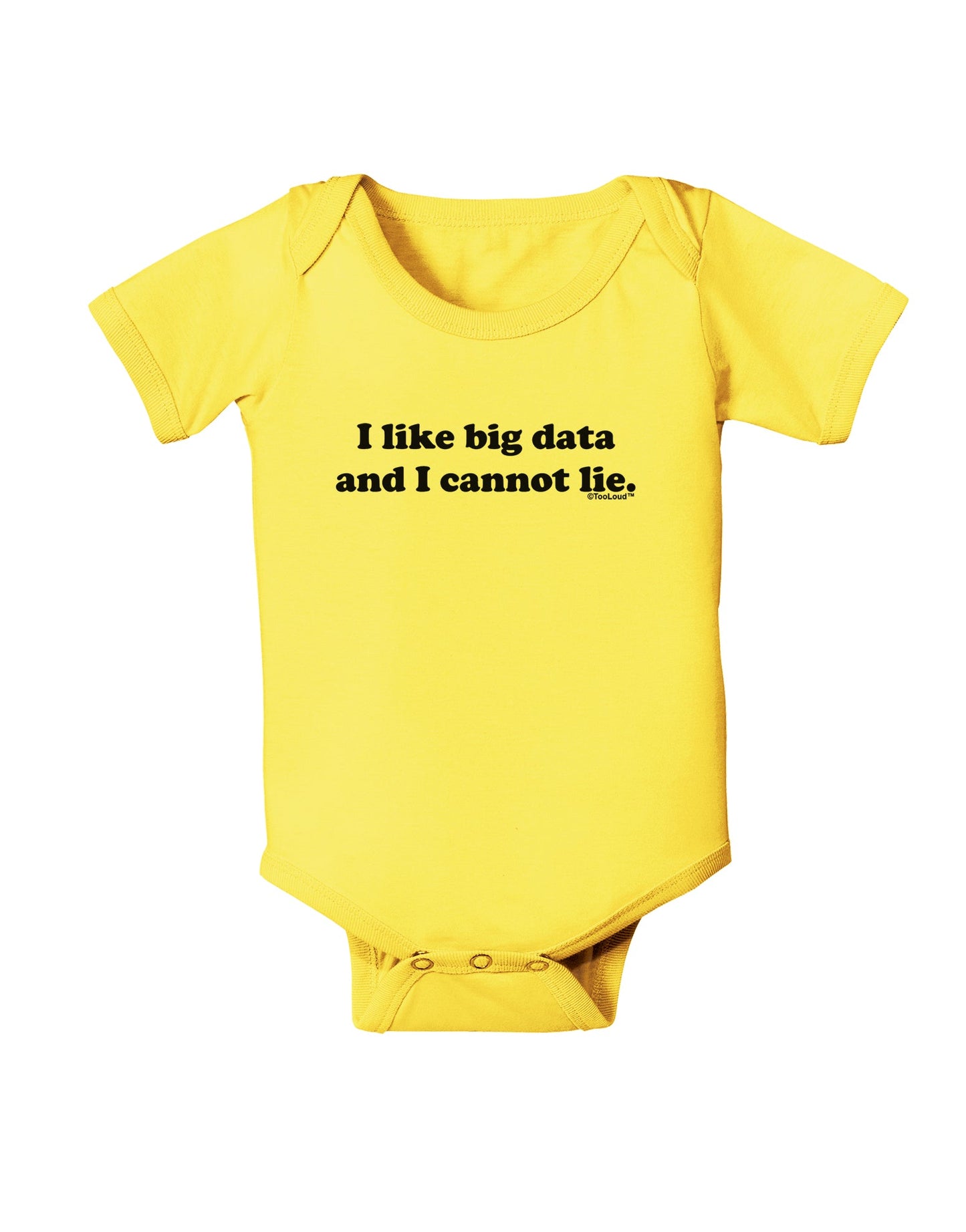 I Like Big Data Baby Romper Bodysuit by TooLoud-Baby Romper-TooLoud-Yellow-06-Months-Davson Sales