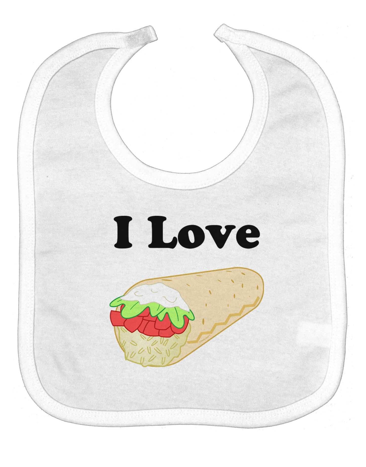 I Love Burritos - Funny Food Baby Bib
