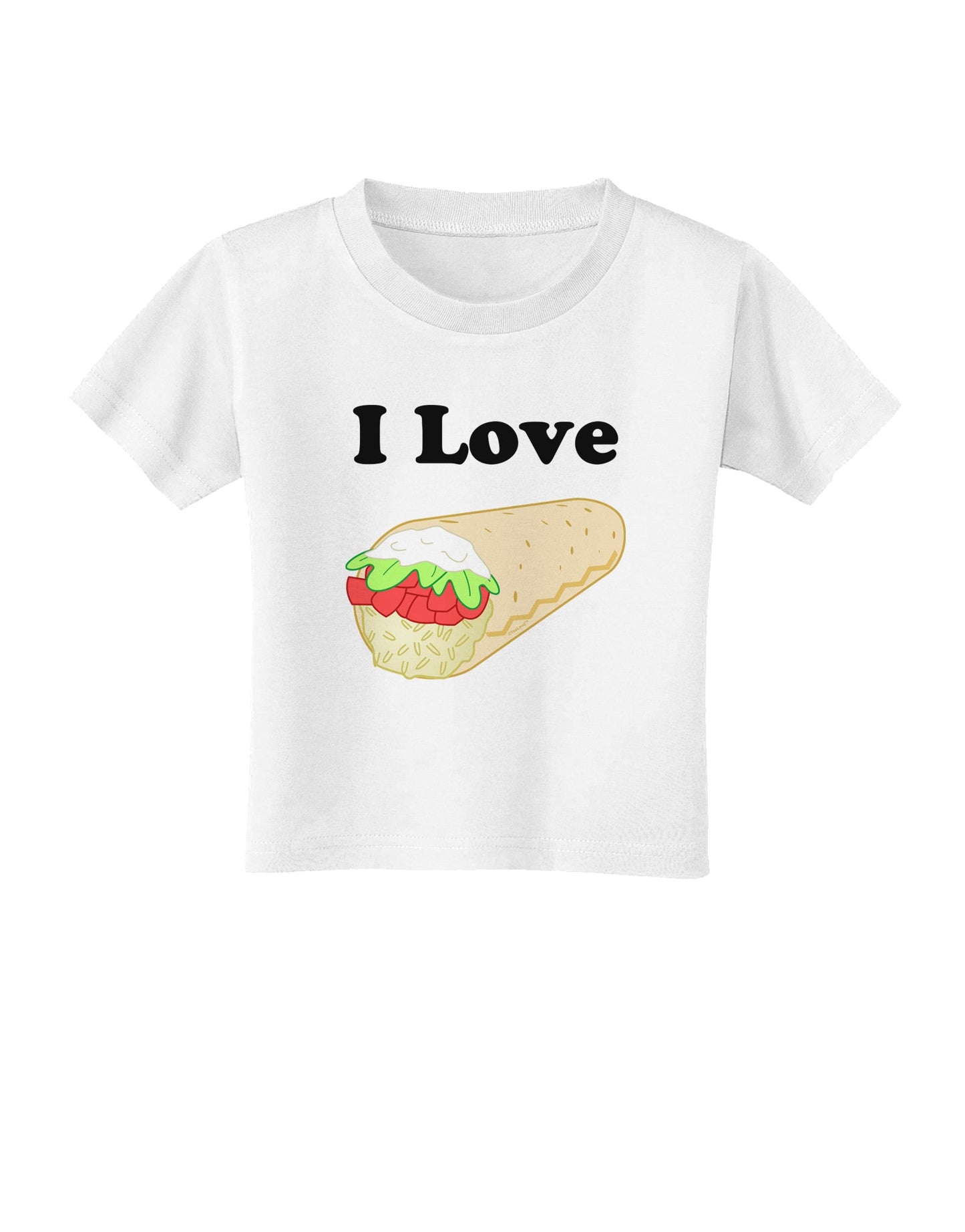 I Love Burritos - Funny Food Toddler T-Shirt-Toddler T-Shirt-TooLoud-White-2T-Davson Sales