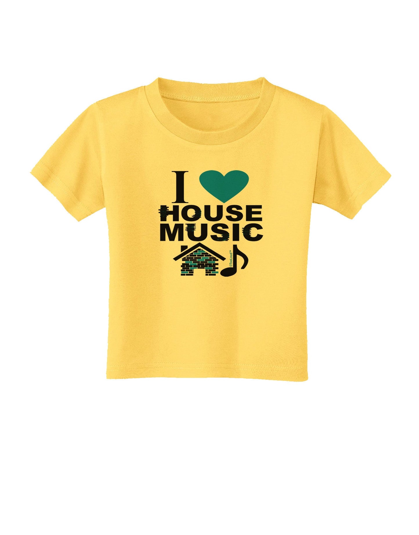 I Love House Blue Toddler T-Shirt-Toddler T-Shirt-TooLoud-Yellow-2T-Davson Sales