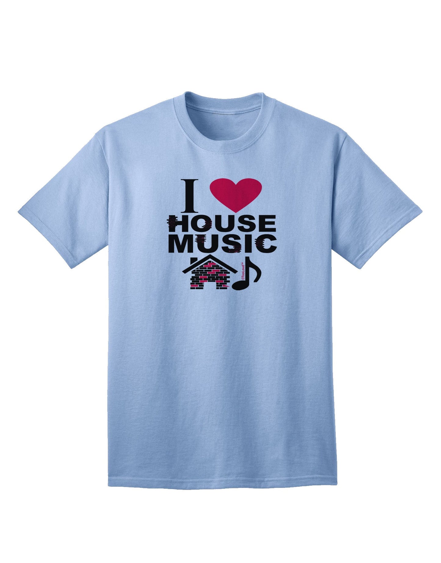 I Love House Pink Adult T-Shirt-Mens T-Shirt-TooLoud-Light-Blue-Small-Davson Sales