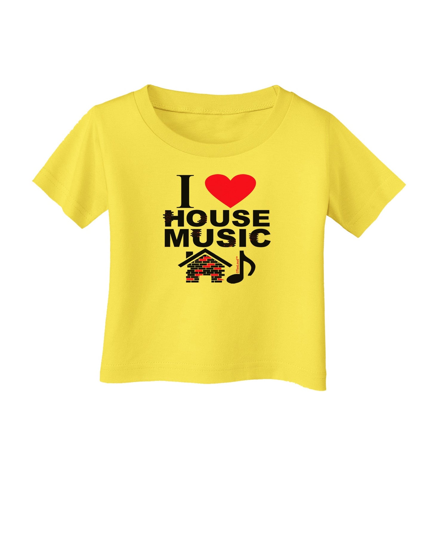 I Love House Pink Infant T-Shirt-Infant T-Shirt-TooLoud-Yellow-06-Months-Davson Sales