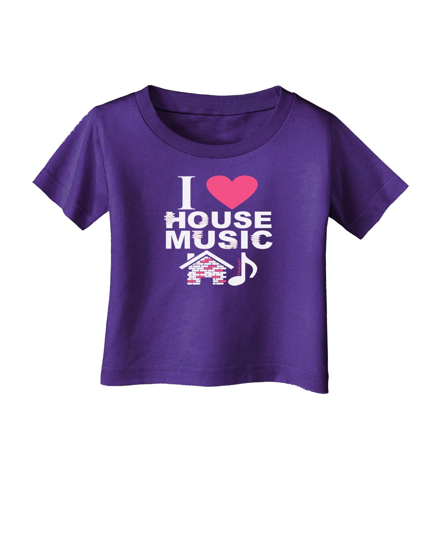 I Love House Pink Infant T-Shirt Dark-Infant T-Shirt-TooLoud-Purple-06-Months-Davson Sales