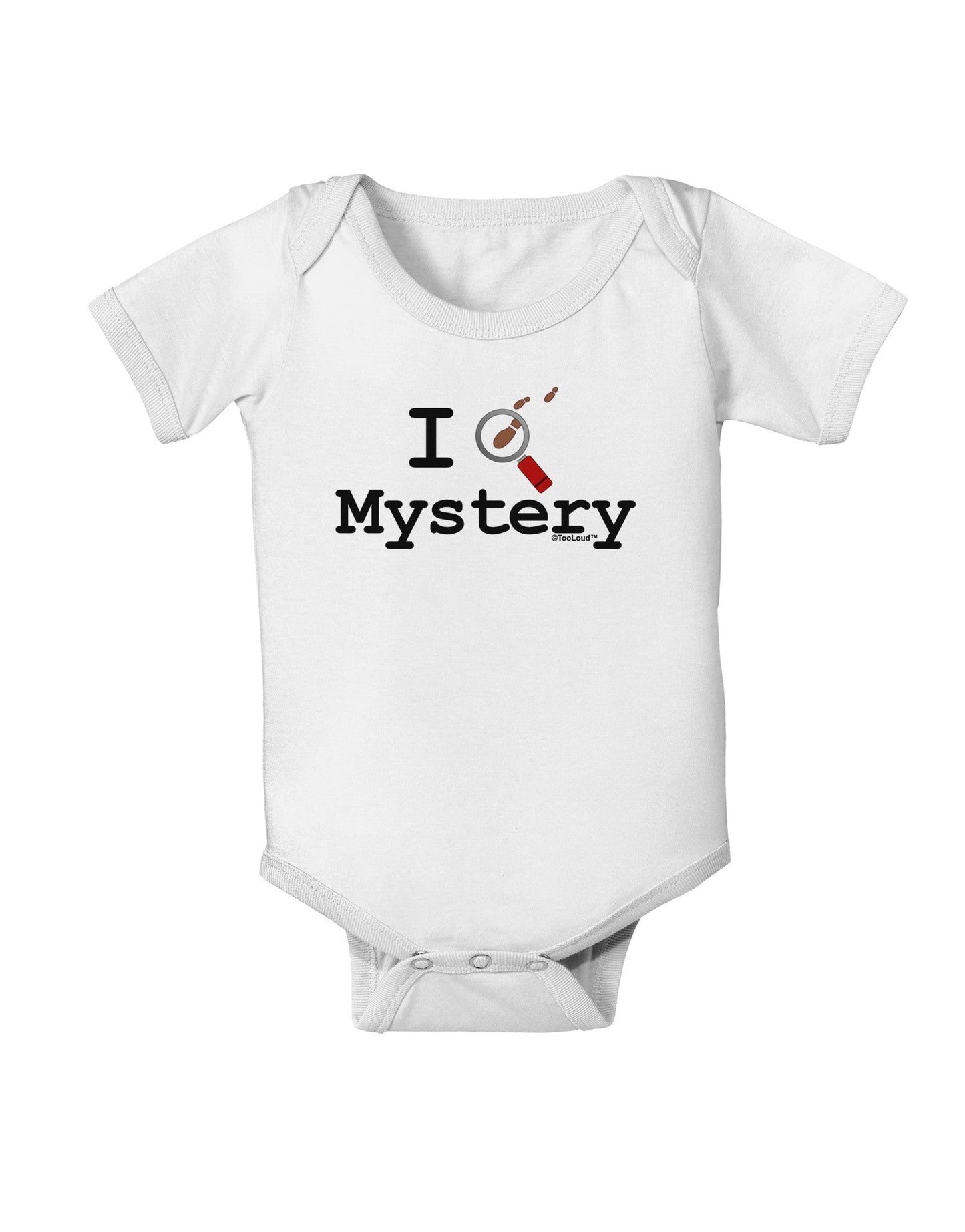 I Love Mystery Baby Romper Bodysuit-Baby Romper-TooLoud-White-06-Months-Davson Sales