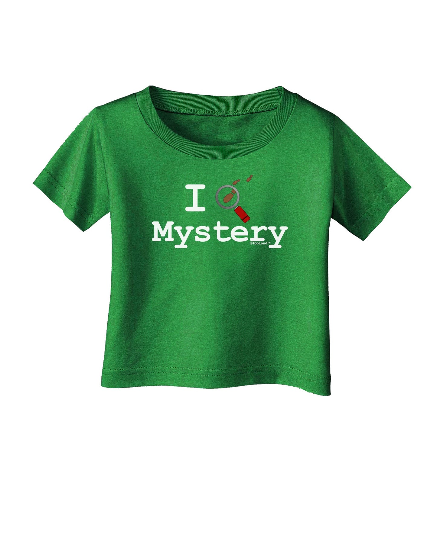 I Love Mystery Infant T-Shirt Dark-Infant T-Shirt-TooLoud-Clover-Green-06-Months-Davson Sales