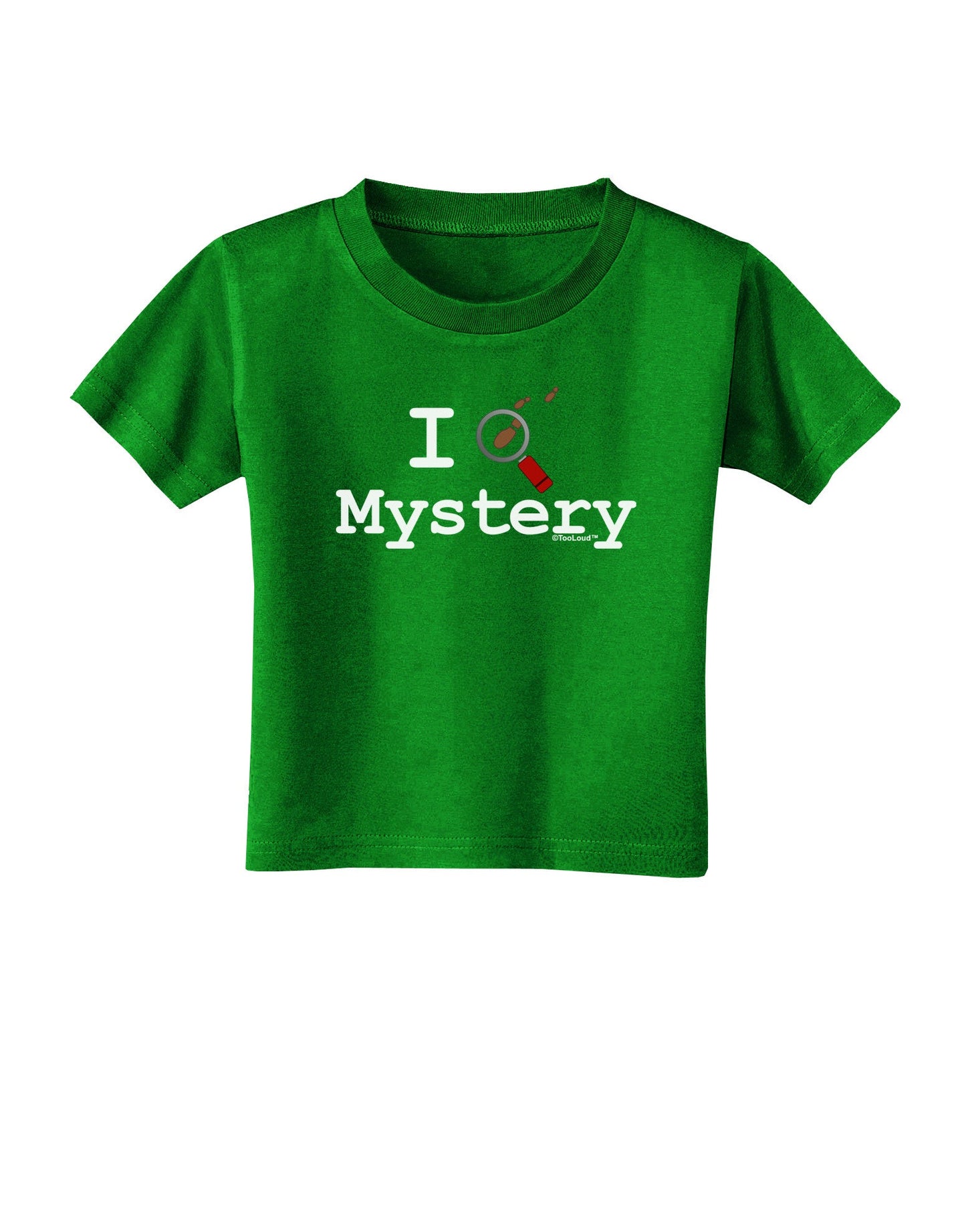 I Love Mystery Toddler T-Shirt Dark-Toddler T-Shirt-TooLoud-Clover-Green-2T-Davson Sales