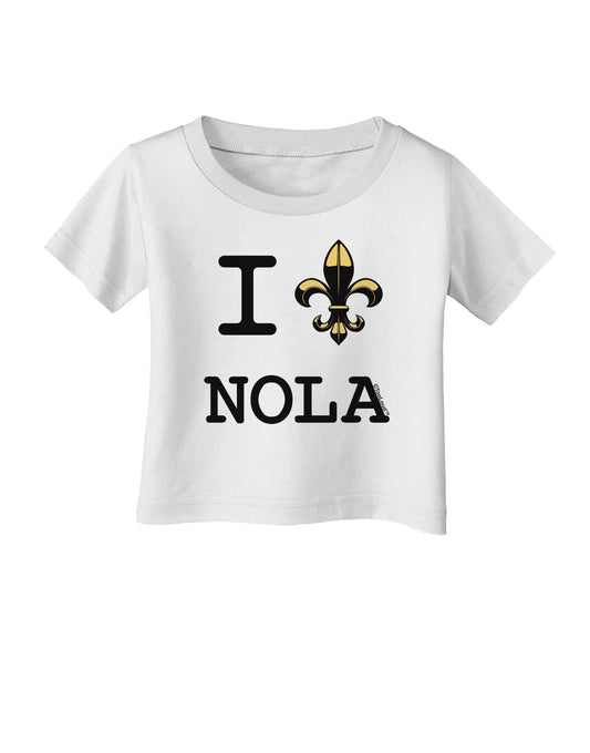 I Love NOLA Fleur de Lis Infant T-Shirt-Infant T-Shirt-TooLoud-White-06-Months-Davson Sales