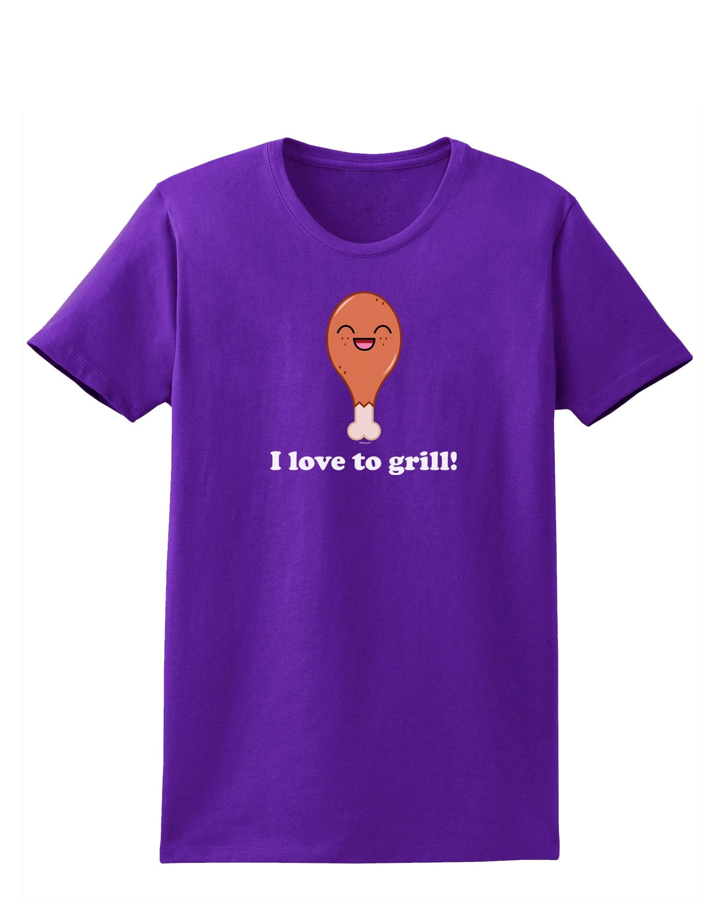 I Love to Grill Womens Dark T-Shirt-TooLoud-Purple-X-Small-Davson Sales