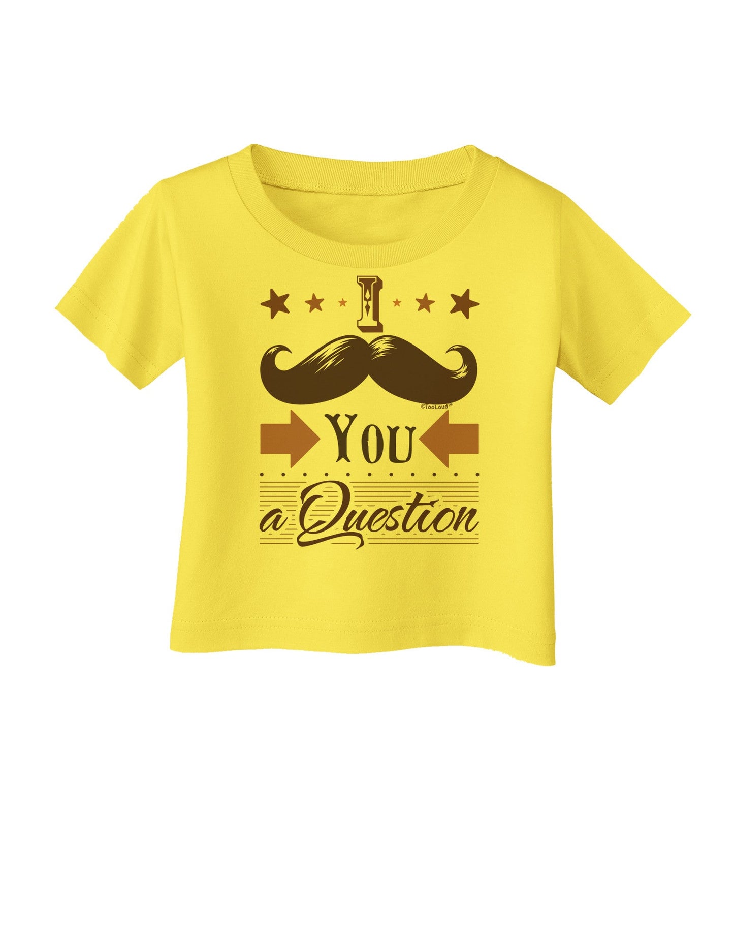 I Mustache You a Question Infant T-Shirt-Infant T-Shirt-TooLoud-Yellow-06-Months-Davson Sales