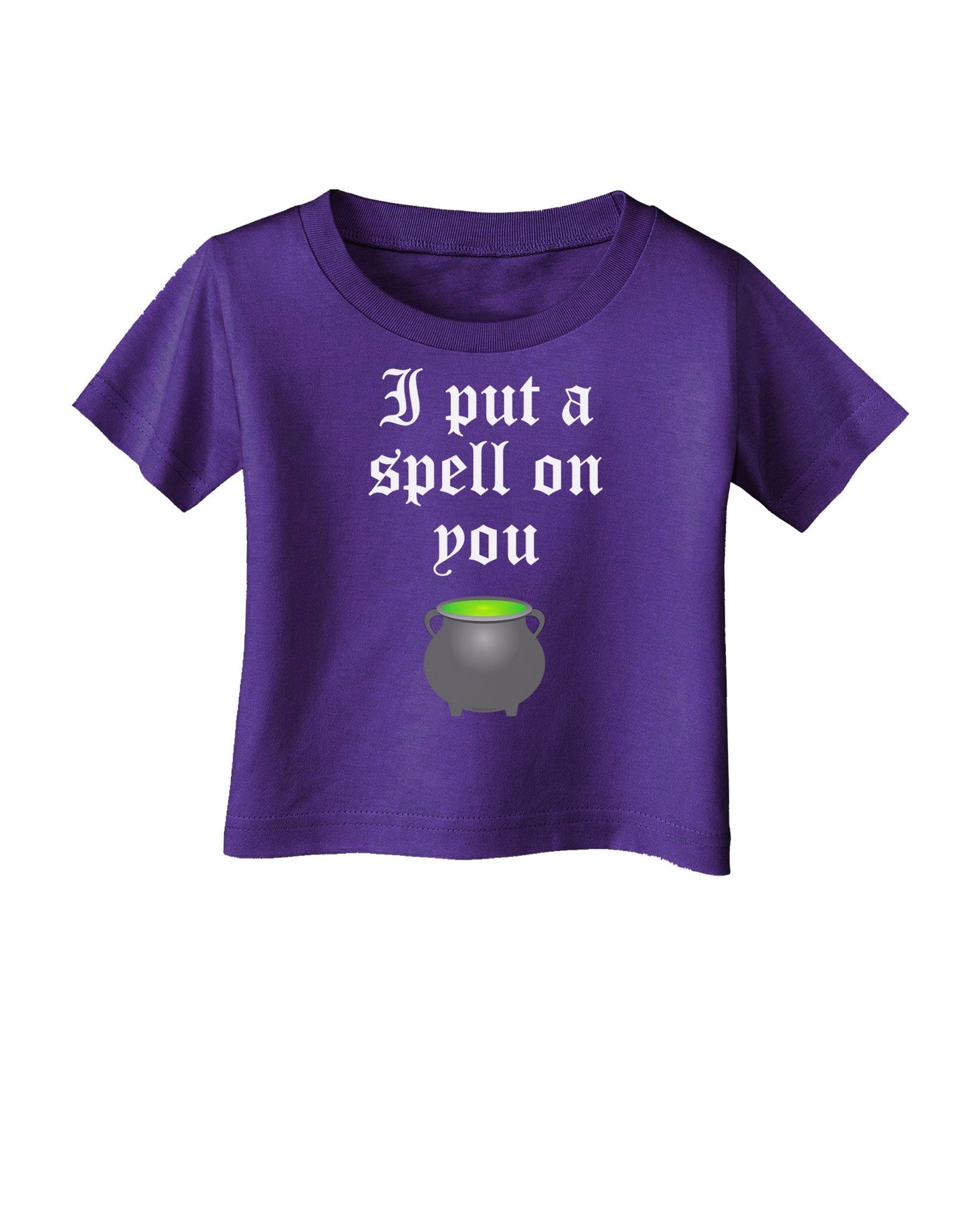 I Put A Spell On You Witches Cauldron Halloween Infant T-Shirt Dark-Infant T-Shirt-TooLoud-Purple-06-Months-Davson Sales
