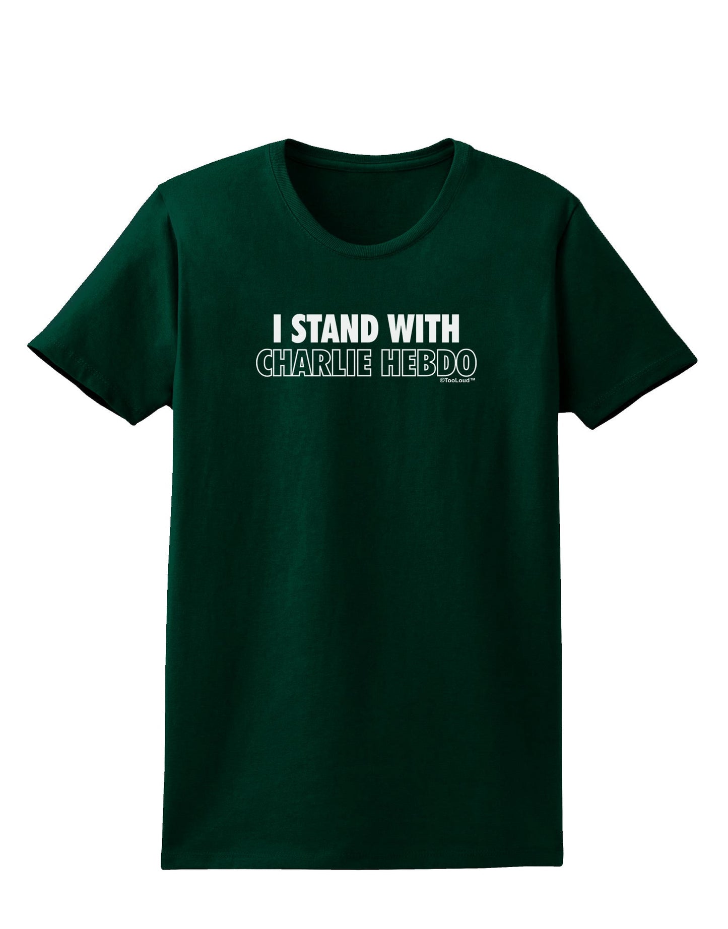 I Stand With Charlie Womens Dark T-Shirt by TooLoud-Womens T-Shirt-TooLoud-Forest-Green-Small-Davson Sales