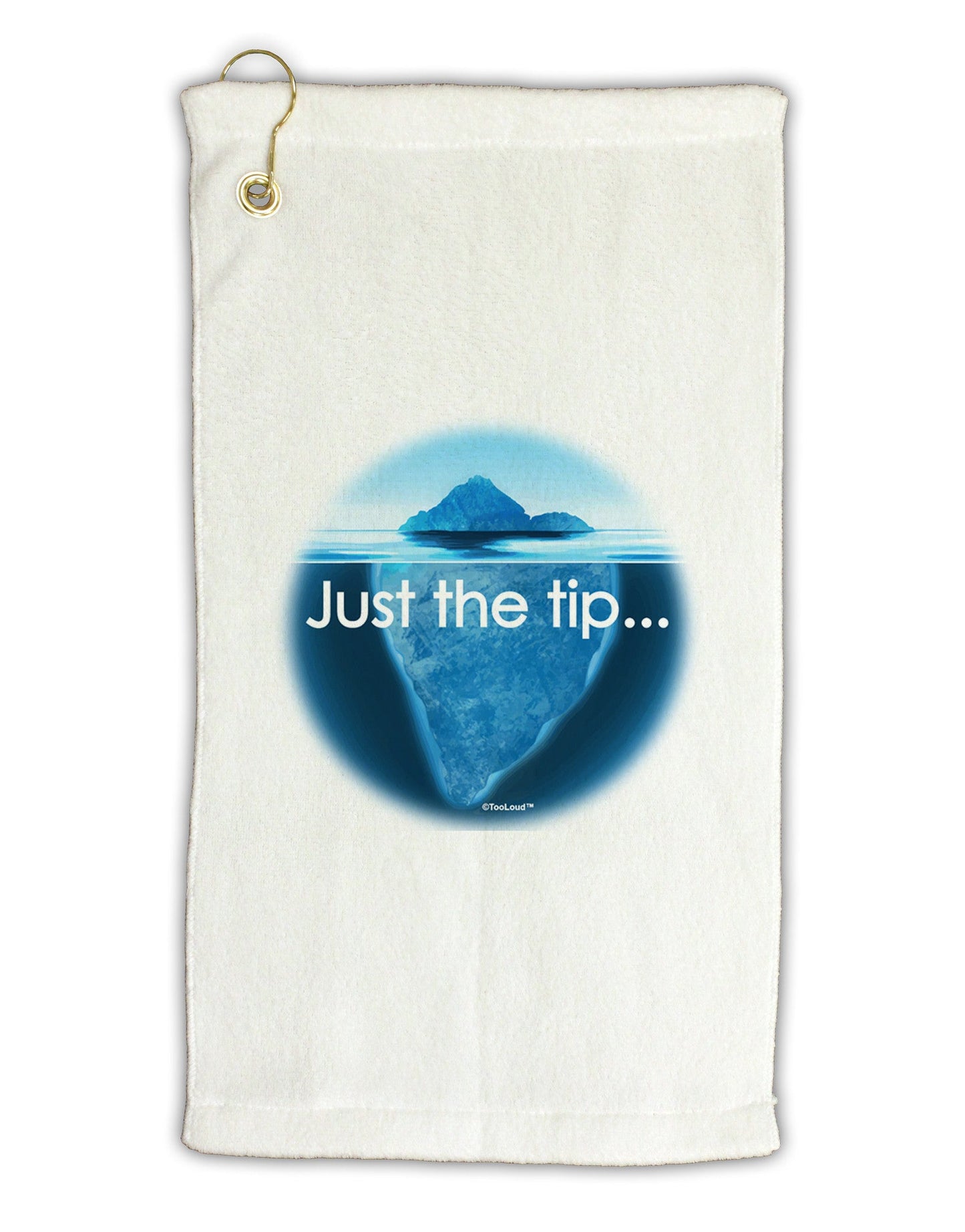 Iceberg Just the Tip Micro Terry Gromet Golf Towel 11"x19-Golf Towel-TooLoud-White-Davson Sales