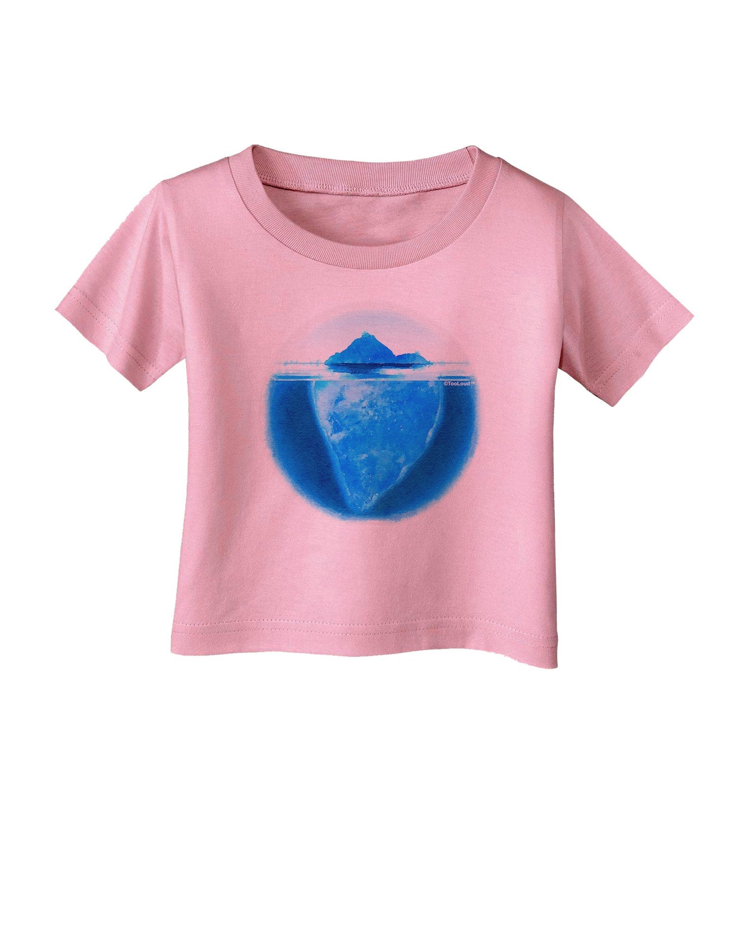 Iceberg Watercolor Infant T-Shirt-Infant T-Shirt-TooLoud-Candy-Pink-06-Months-Davson Sales