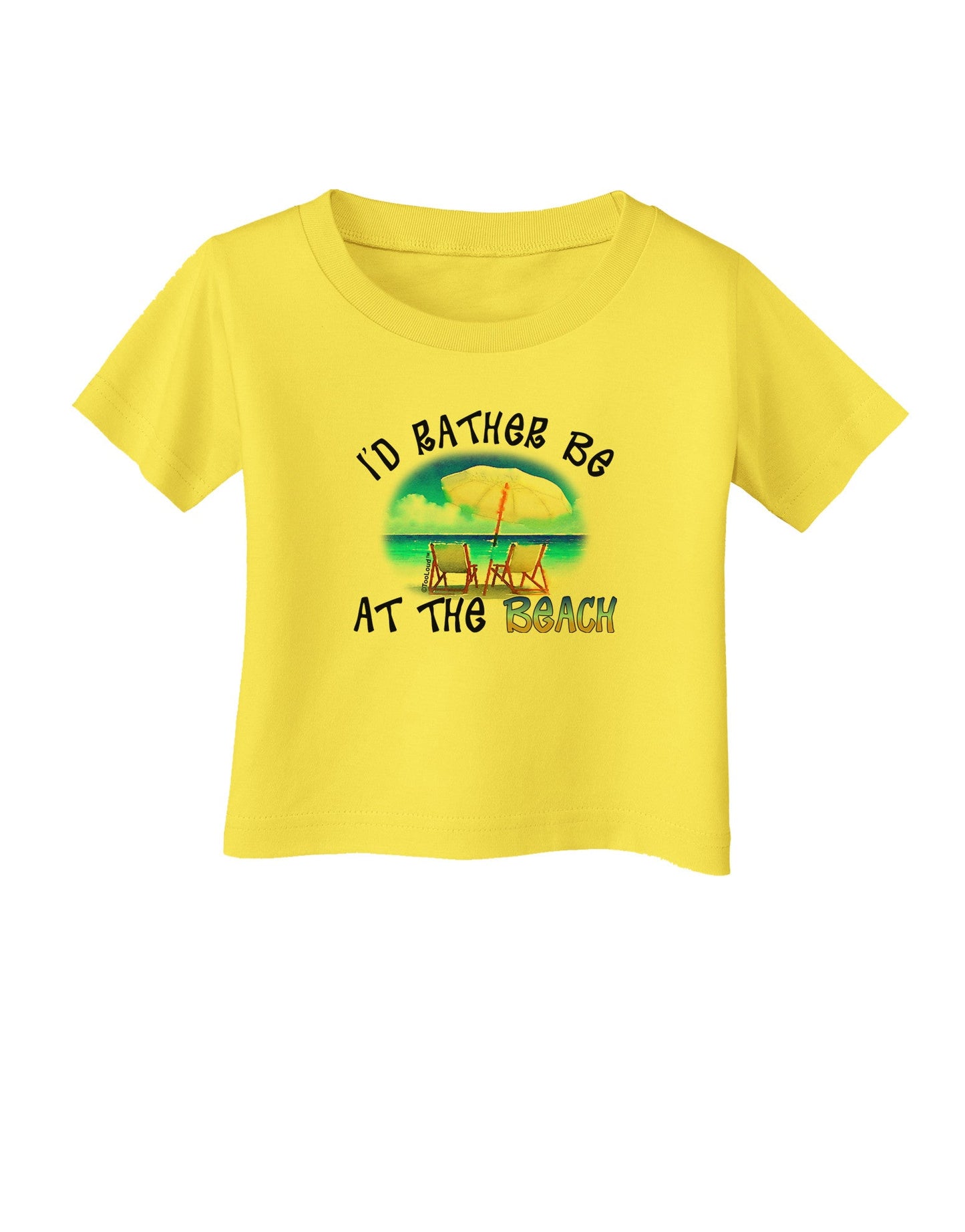 I'd Rather Be At The Beach Infant T-Shirt-Infant T-Shirt-TooLoud-Yellow-06-Months-Davson Sales